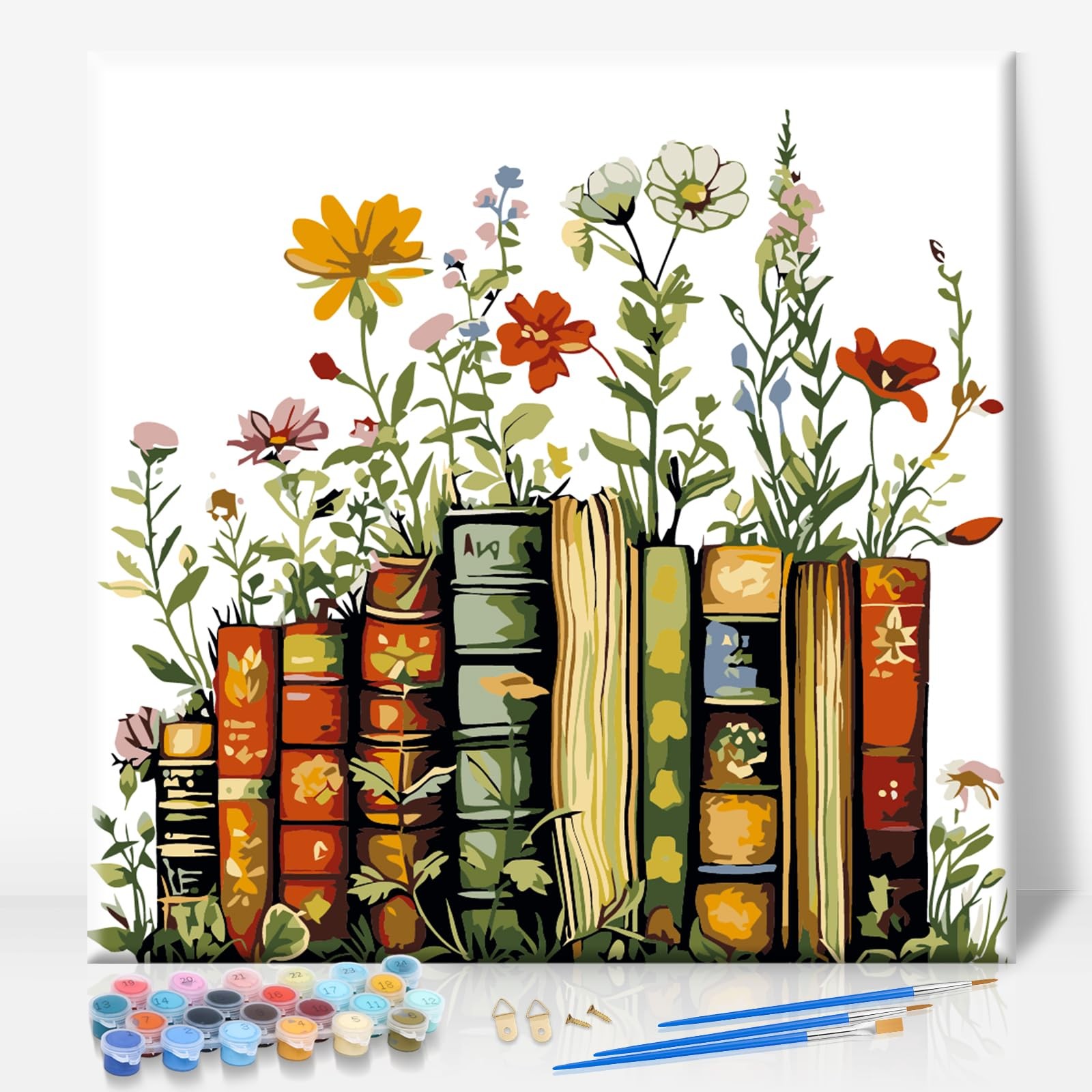 Framed Paint by Numbers Kit for Adults Beginner Kids Ages 10-13, Books Easy