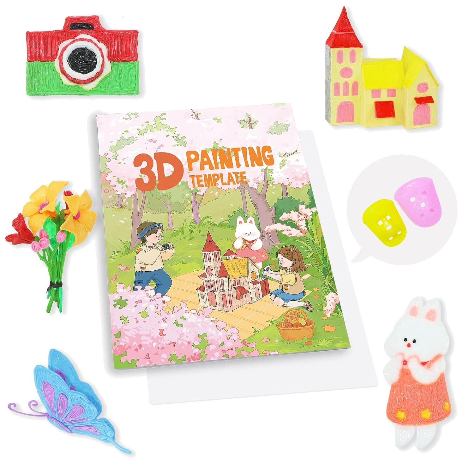 Reusable 3D Pen Art Templates – Thick Colorful Paper & Transparent Board