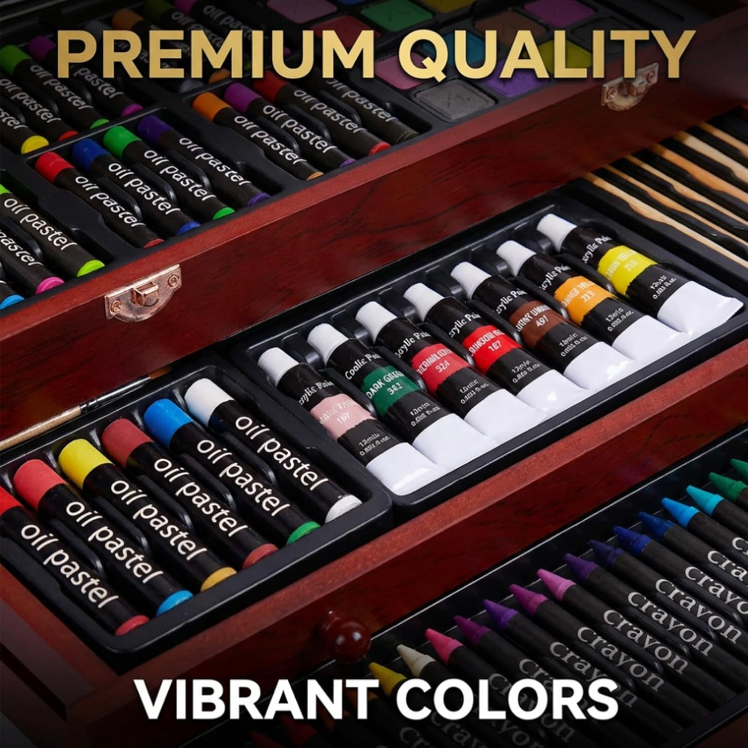 Art Supplies, 175-Pack Deluxe Art Set Drawing Painting Kit with 2 Drawing Pads,
