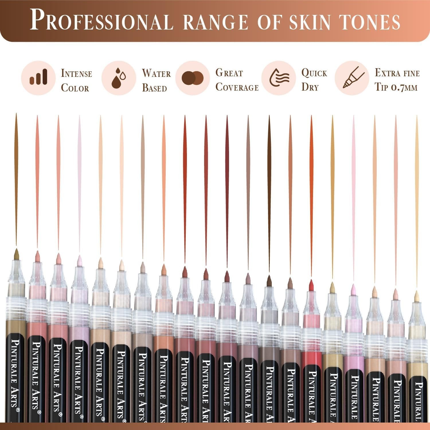 Acrylic Paint Markers Skin Tone | Set 20 Skin Tone Paint Ma