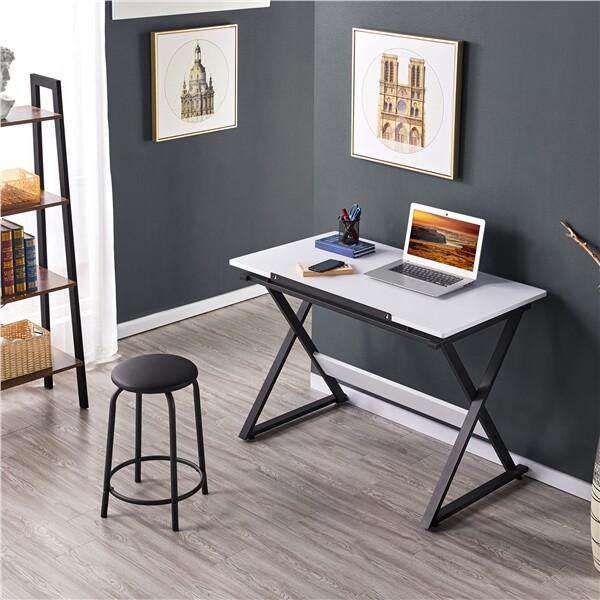 Art Desk Drafting Table Craft Work Station Drawing Desk w/Adjustable Tabletop