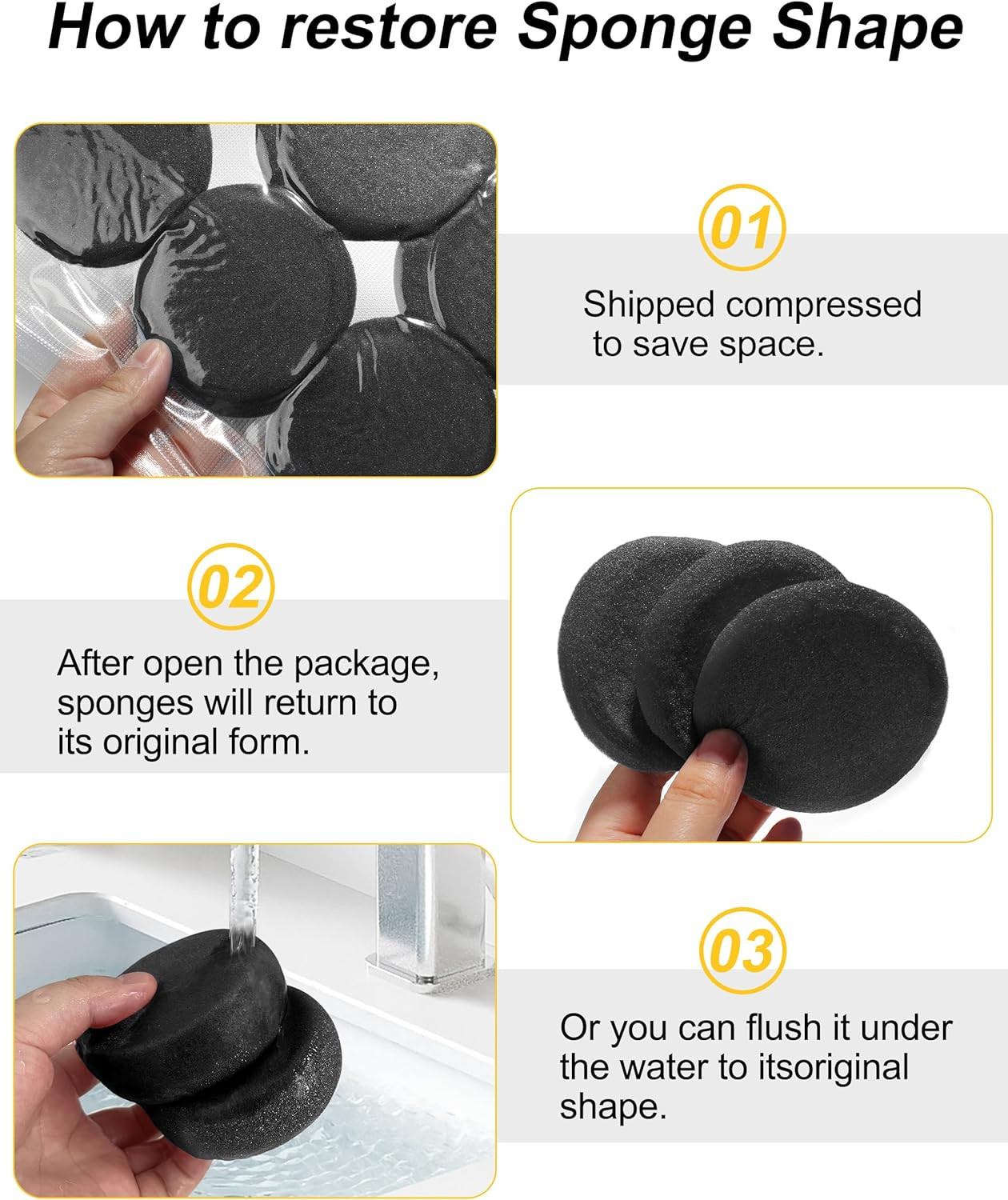 Round Sponges 12pcs 2.96inch Painting Sponges Synthetic Artist Sponges for Art C