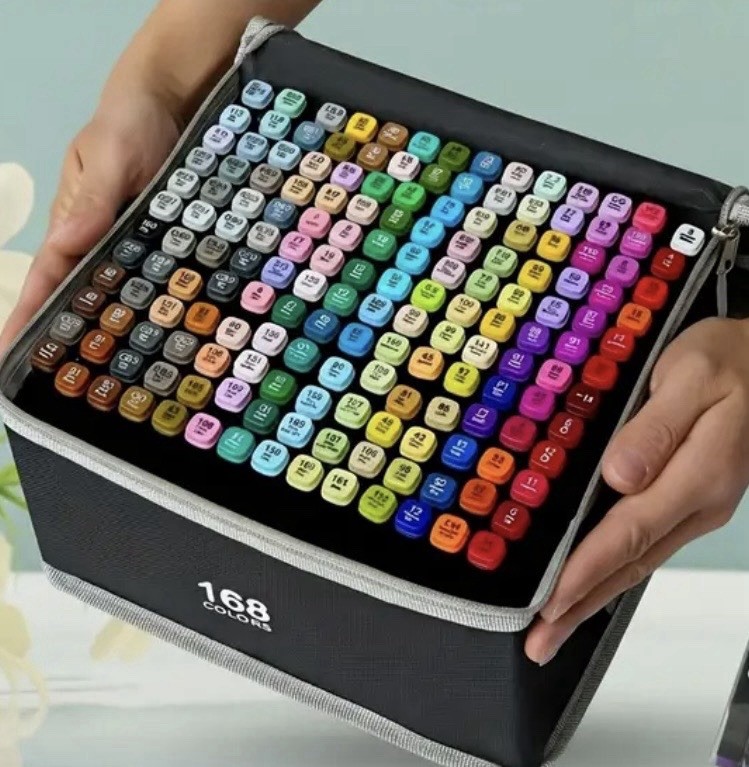 168 Color Dual Tip Alcohol Markers NEW Shipping Included