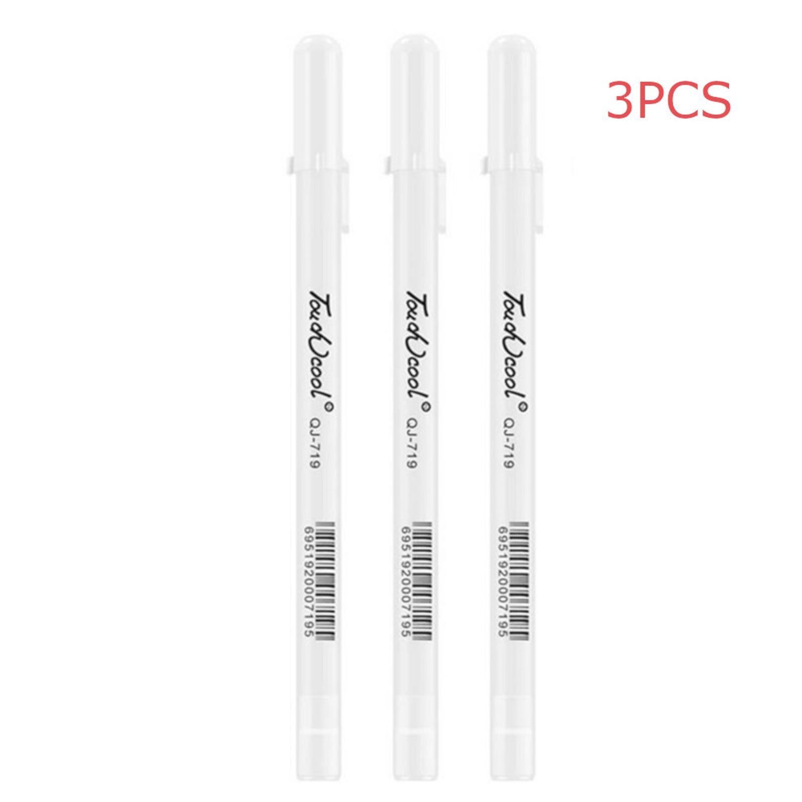 3PCS/Set White Gel Ink Marker Pen Drawing Art Fine Tip Sketching Painting Tool B