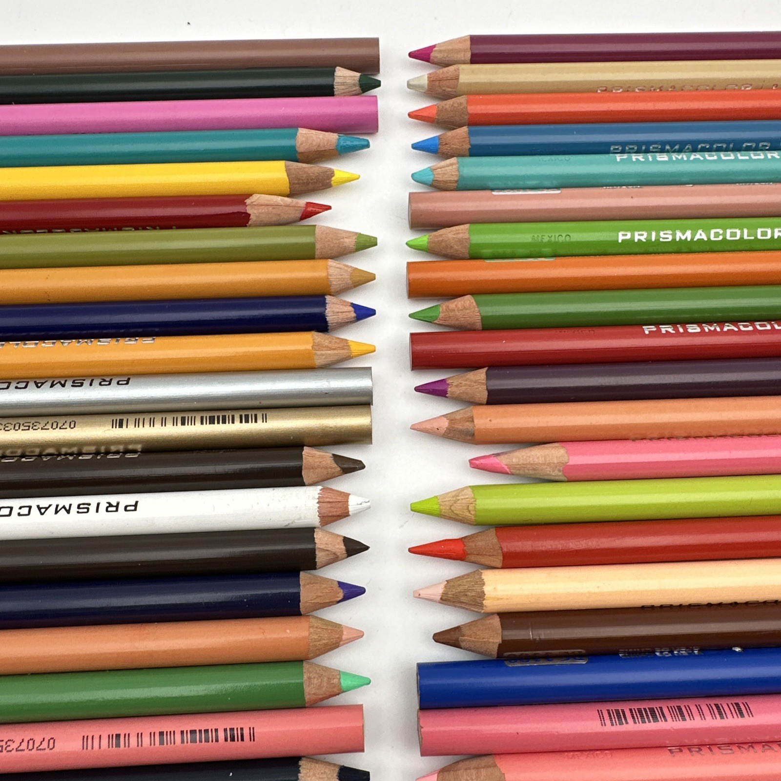 PRISMACOLOR Premier Pencils Lot Of 53, 11 New, 42 Used ~Short Is 6”. longest 7”