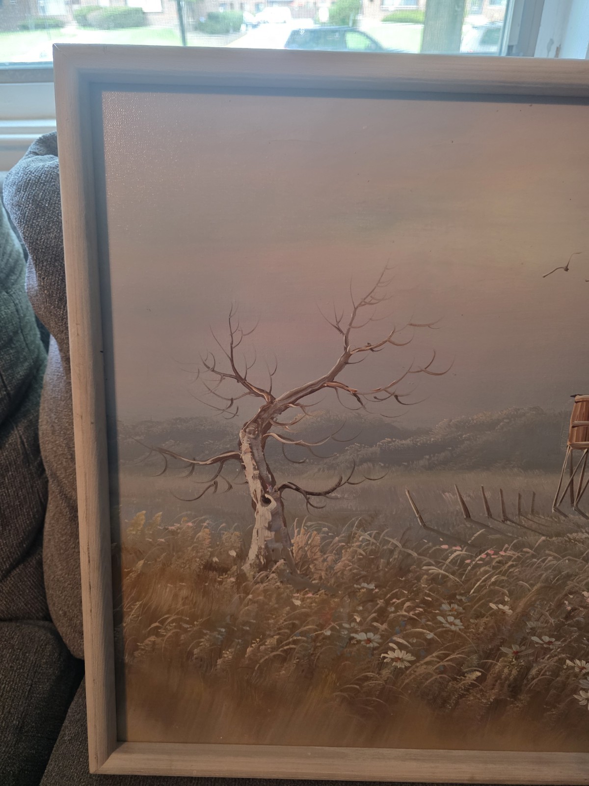 Vintage Farmhouse Silonoil Painting Artist Unknown