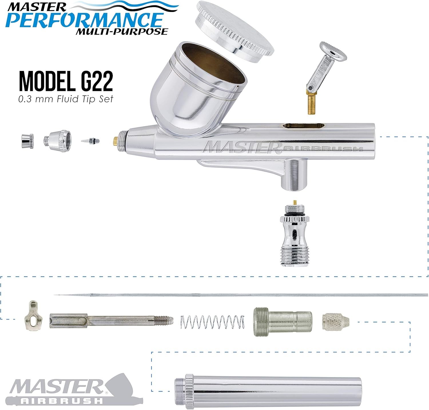 Dual Action Airbrush Kit with Tankless Compressor Master
