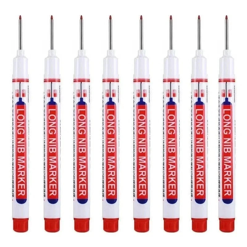 8Pcs/Set 20Mm Deep Hole Long Nib Head Markers for Metal Perforating Pen