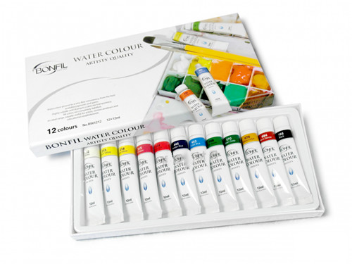 SPAIN BONFIL Professional Watercolor Paint Set tubes Artist Quality 12/18 Colors
