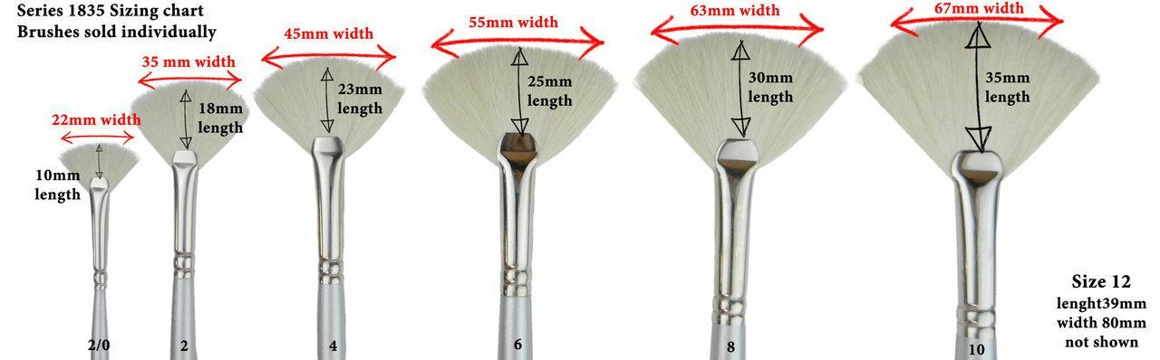 1835 Super Soft Fluffy White Hair Fan Brush