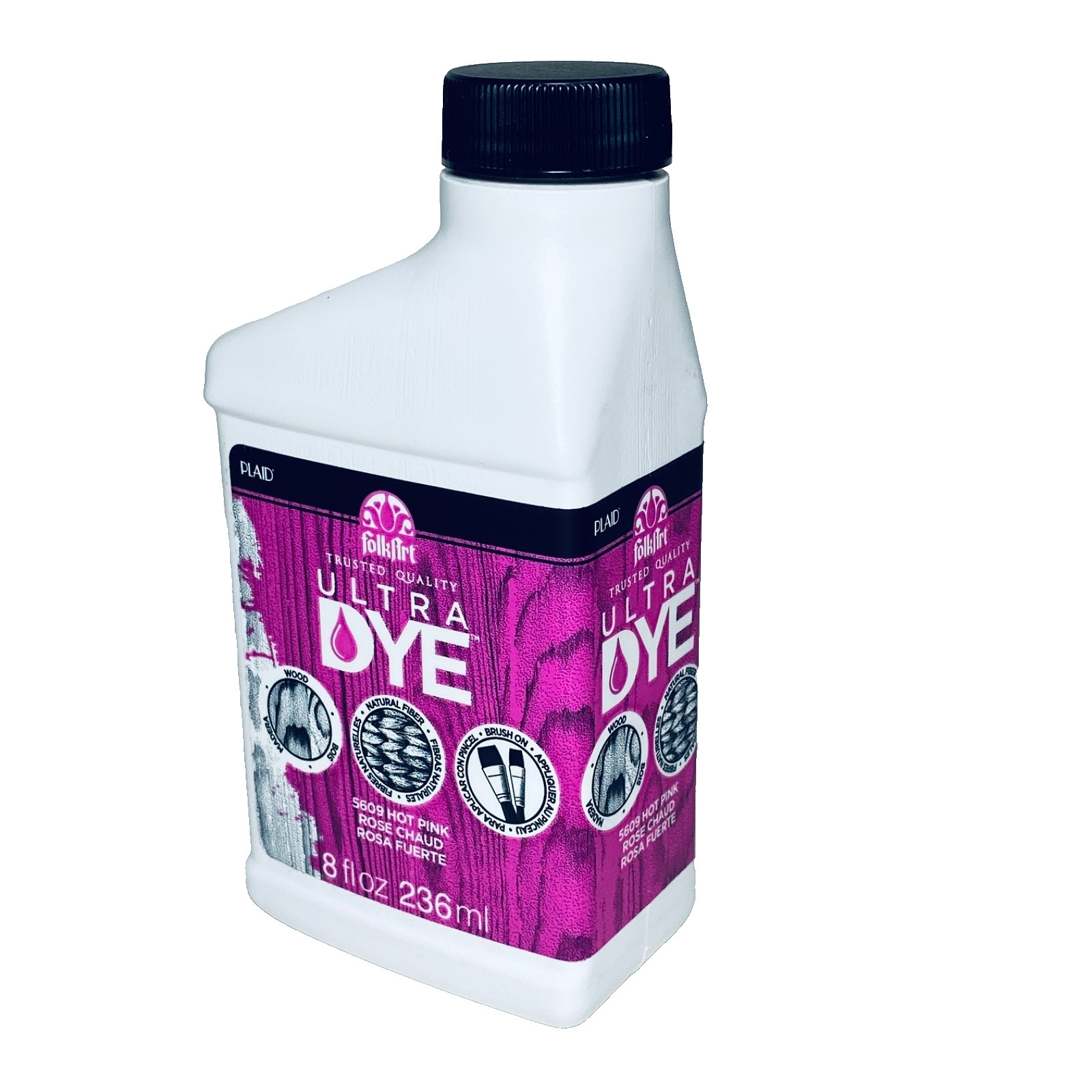 Plaid Folk Art Acrylic Stain Ultra Dye Hot Pink 5609 Natural Fibers Arts Crafts