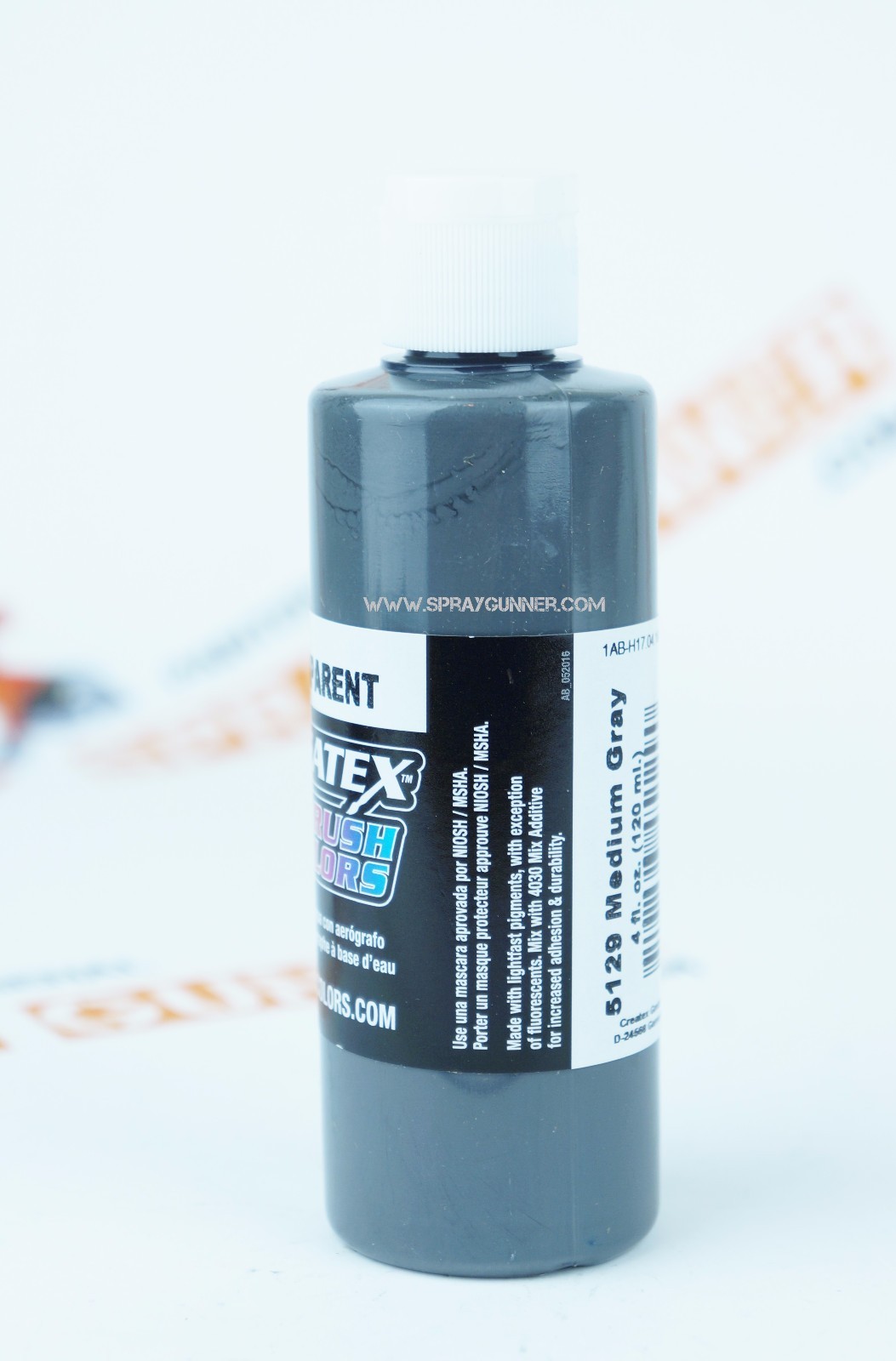 Createx Airbrush Colors 5129 Transparent Medium Gray 4oz. water-based paint