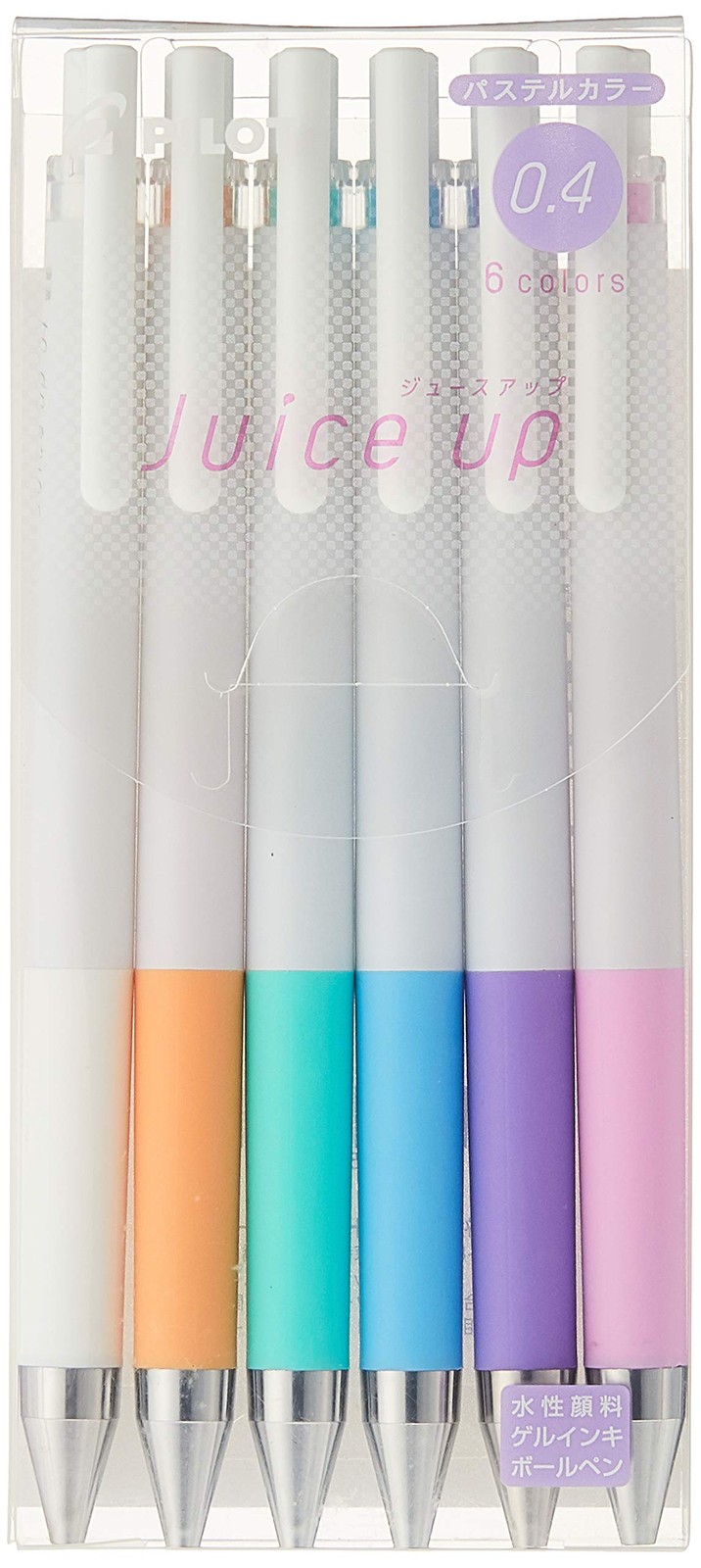 Juice Up Pastel Color Pens Set 6 Count 0.4mm Fine Tip Waterproof Ink