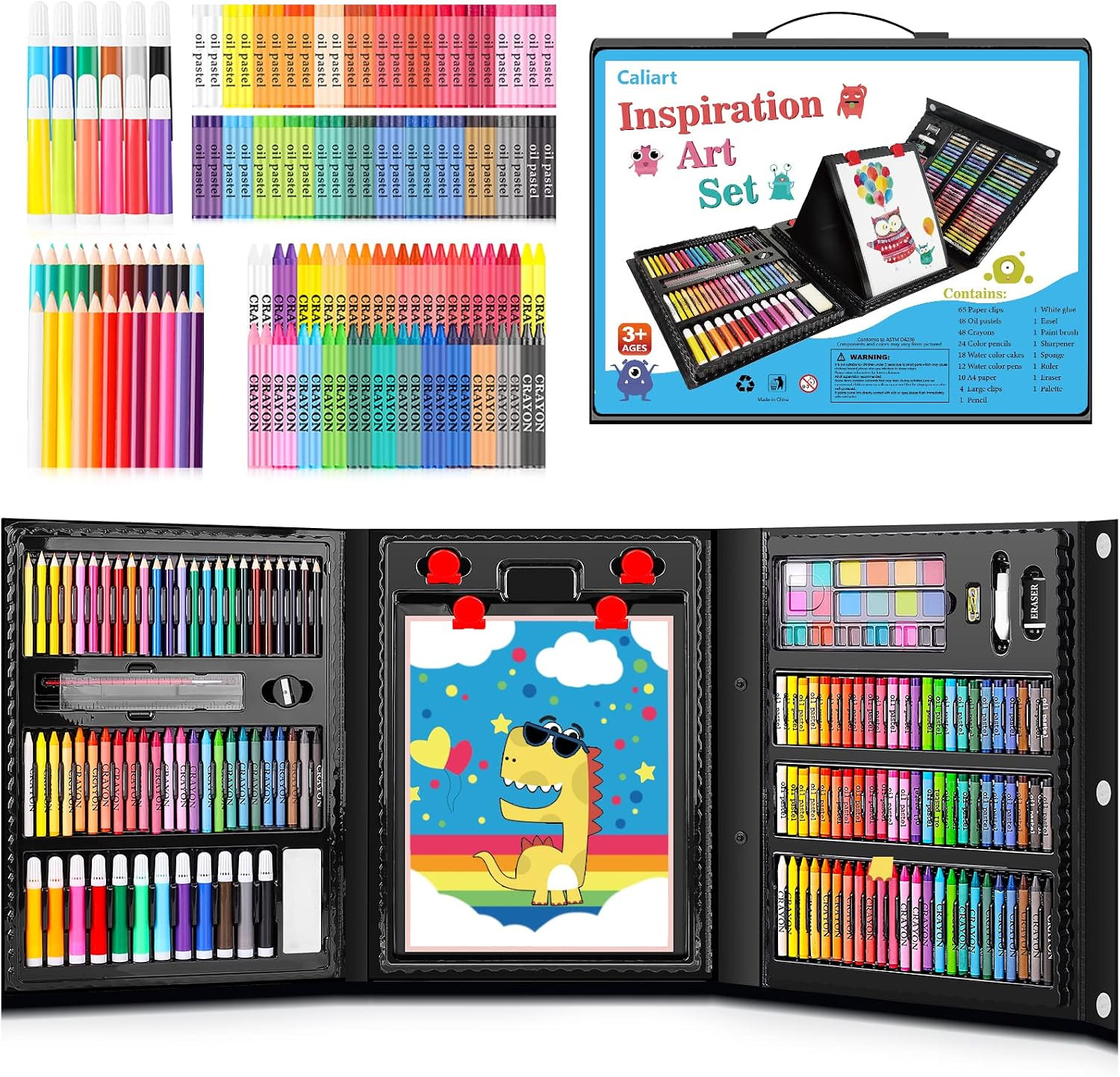 Art Supplies, 238 Pack Deluxe Art Set Painting Coloring Drawing Kit for Adults A