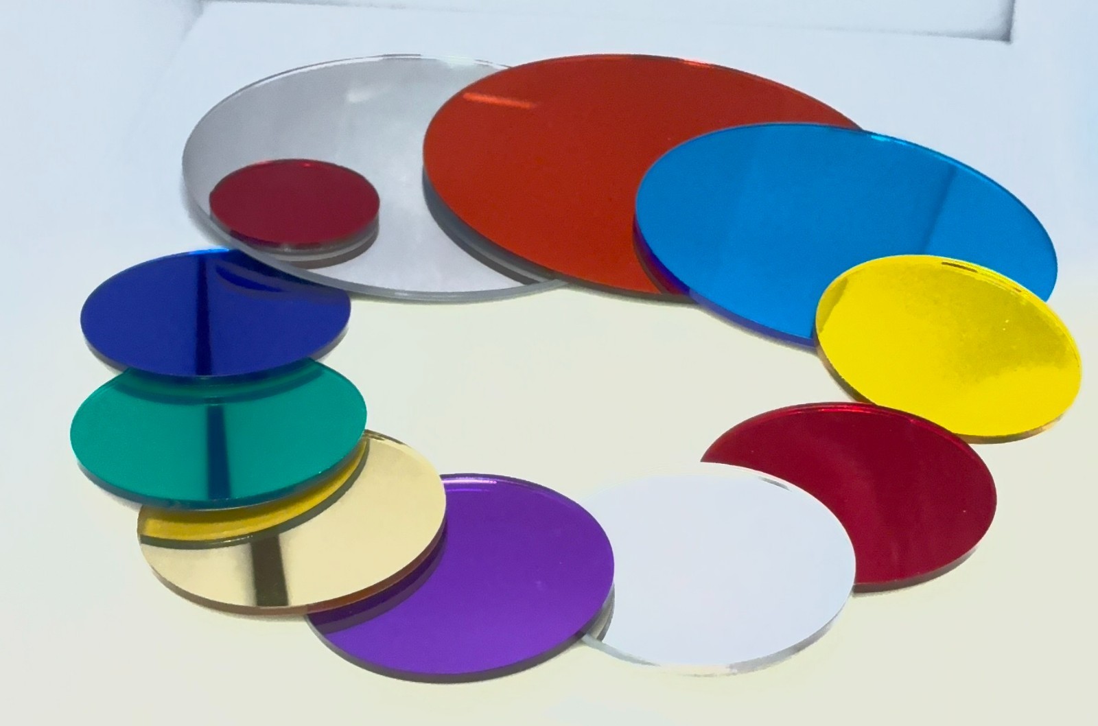 MIRROR Acrylic Plexiglass 1/8″ Plastic Sheet Circle Round **YOU PICK SIZE**
