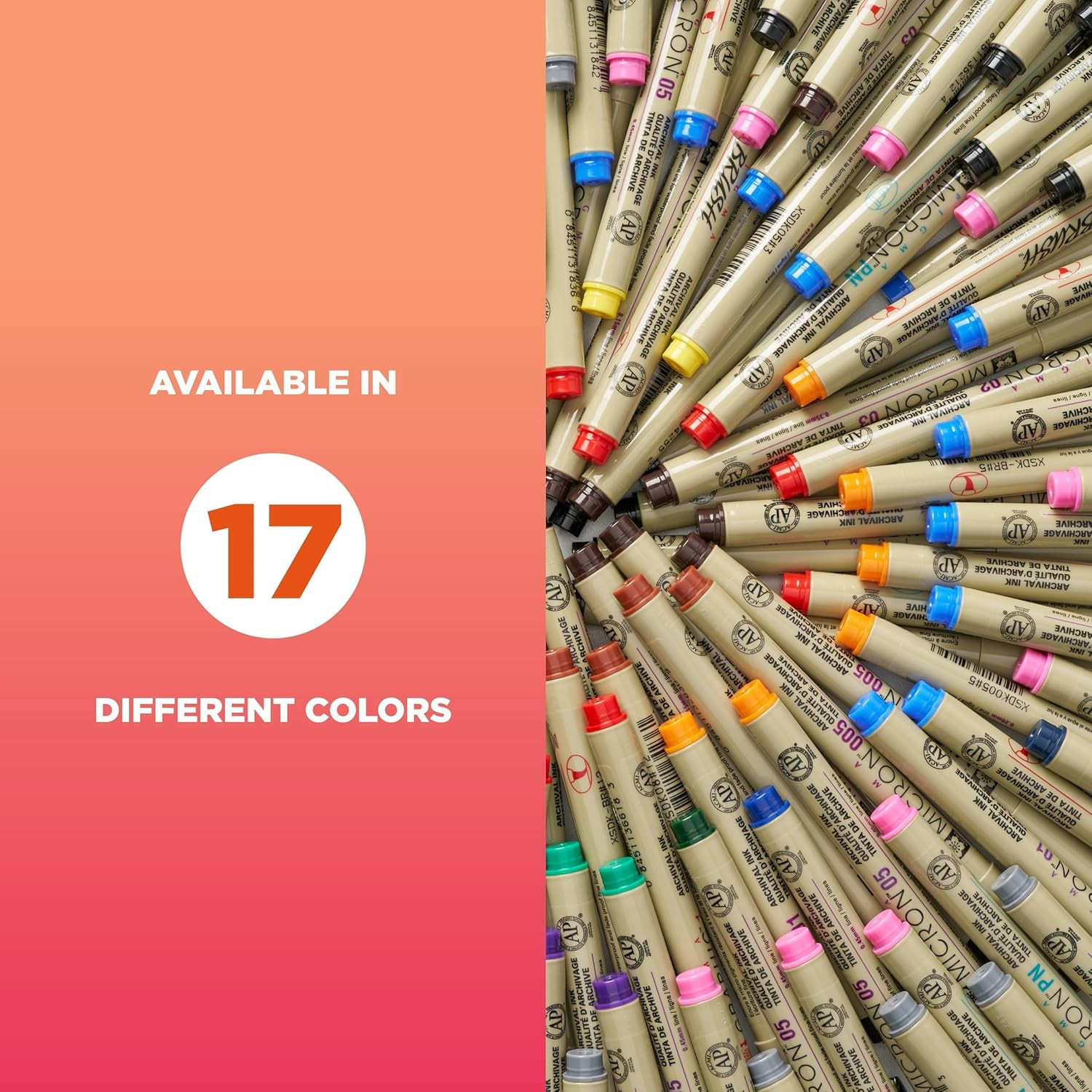 01 Tip Fineliner Pens Archival Black Ink 6 Pack 50035