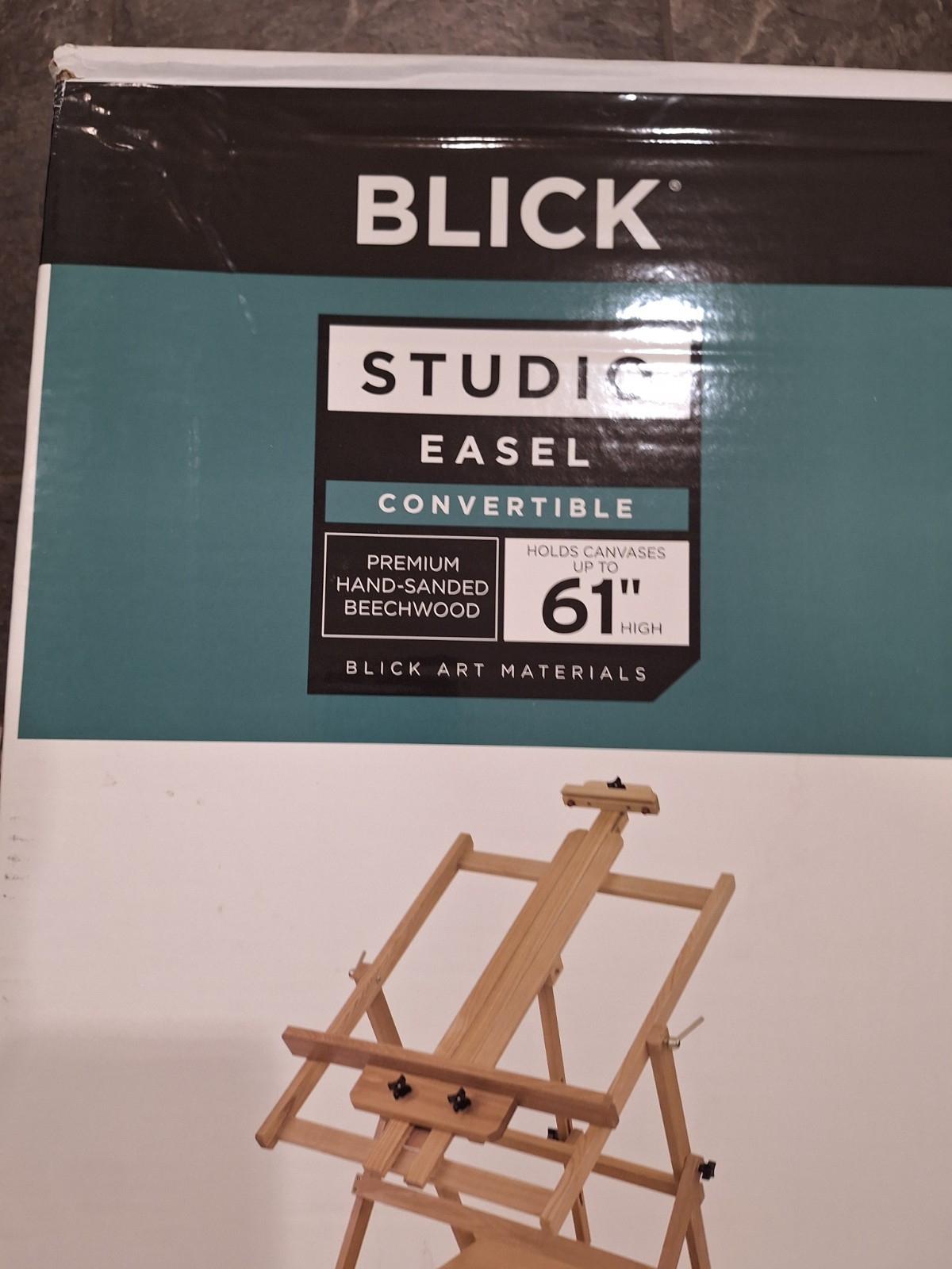Blick Convertible Studio Easel 61”. Hand-Sanded Beechwood
