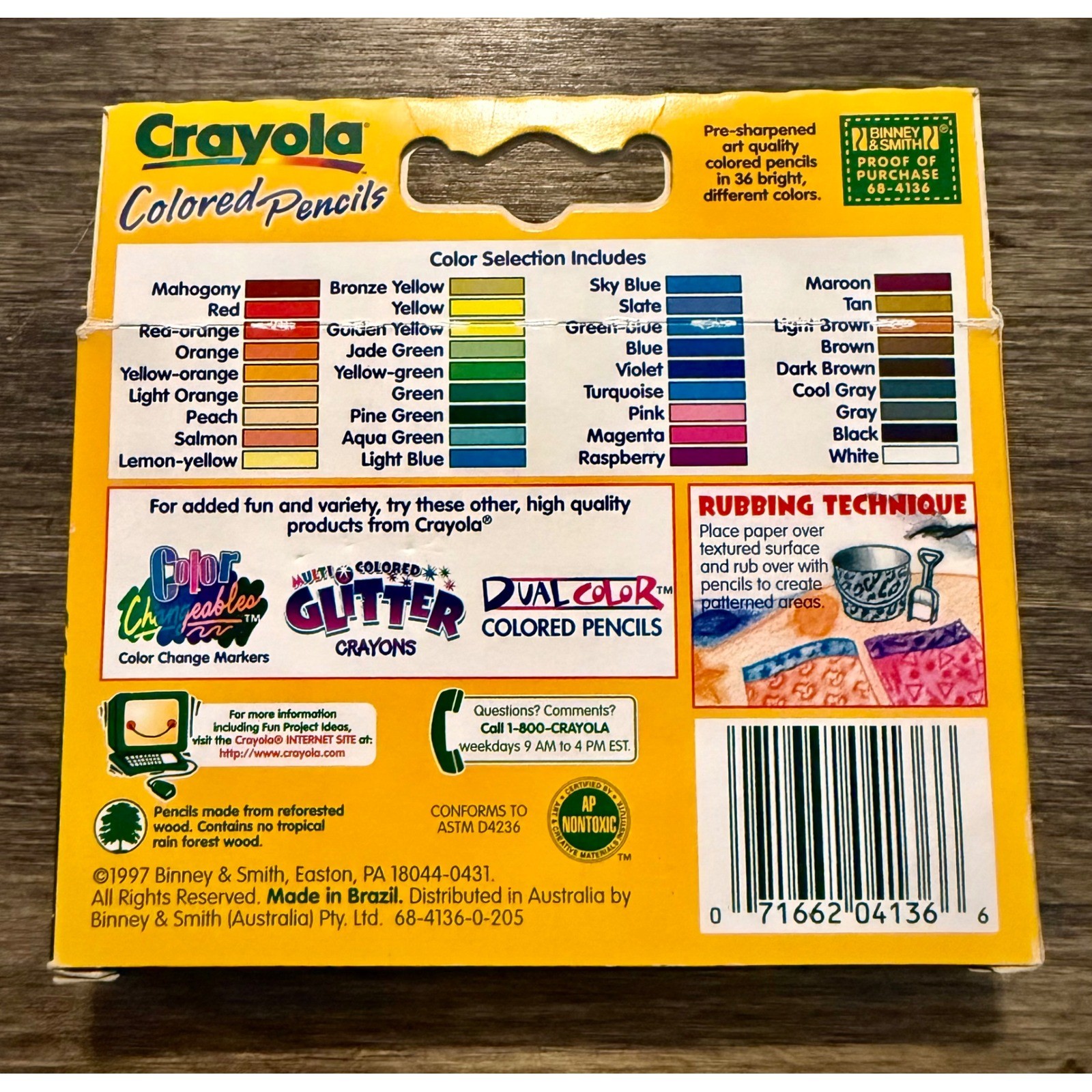 Crayola Colored Pencils 36 Count Short Multicolor Good Vintage 1997 Art Supplies