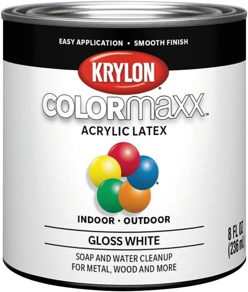 Krylon K05612007 Colormaxx Acrylic Latex Brush on Paint for Indoor/Outdoor Use,