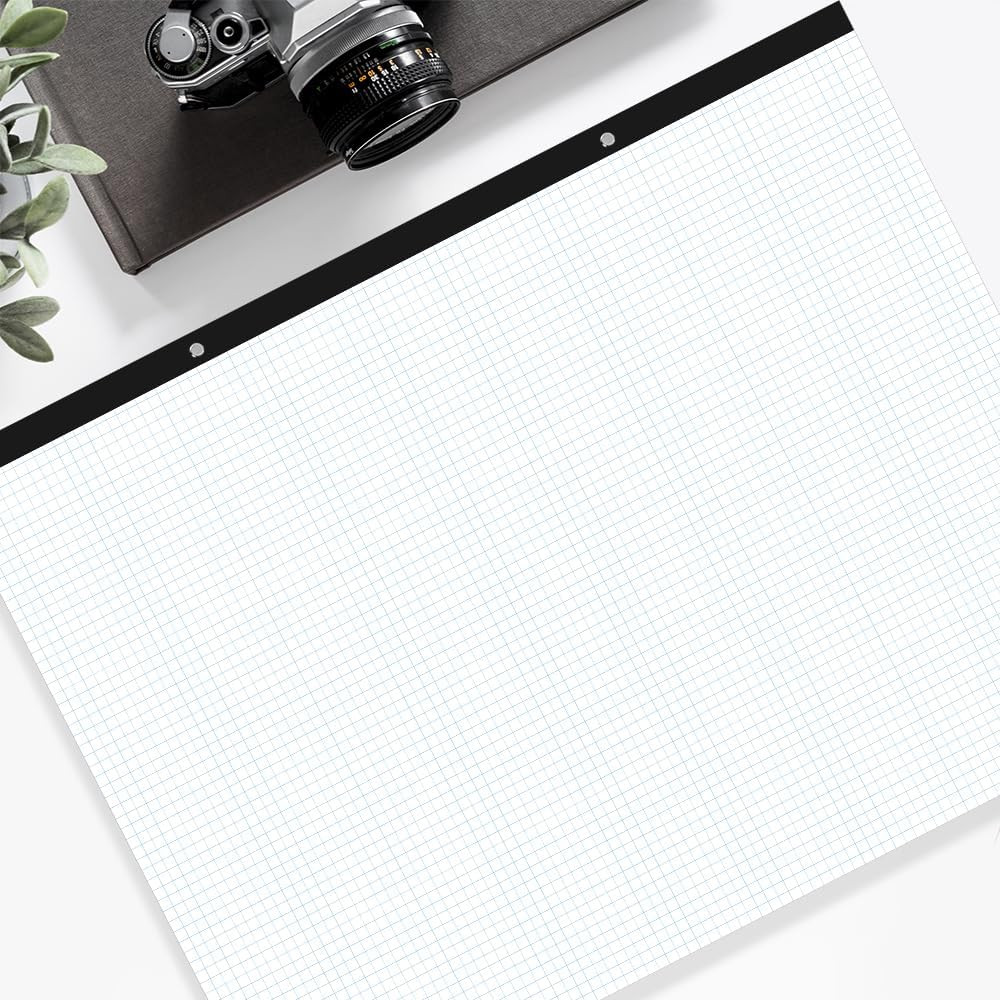 Large Engineering Graph Paper – 22″ X 17″ Grid Paper, 50 Sheets/100 Pages, 4″X4″