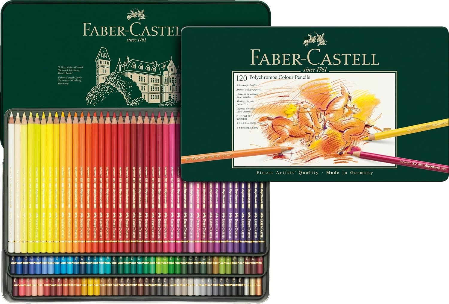 Professional Quality Color Pencils Tin – 120 Colors
