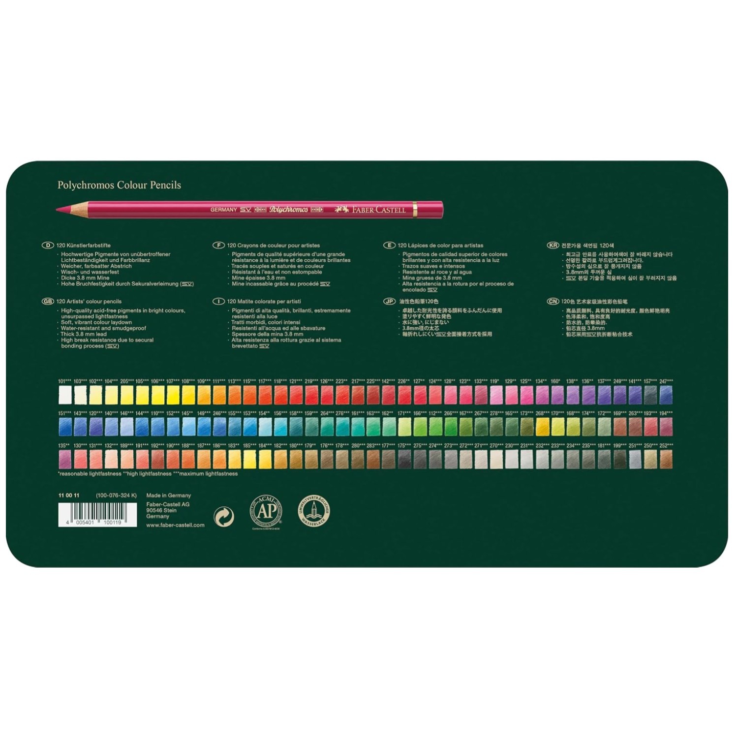Professional Quality Color Pencils Tin – 120 Colors