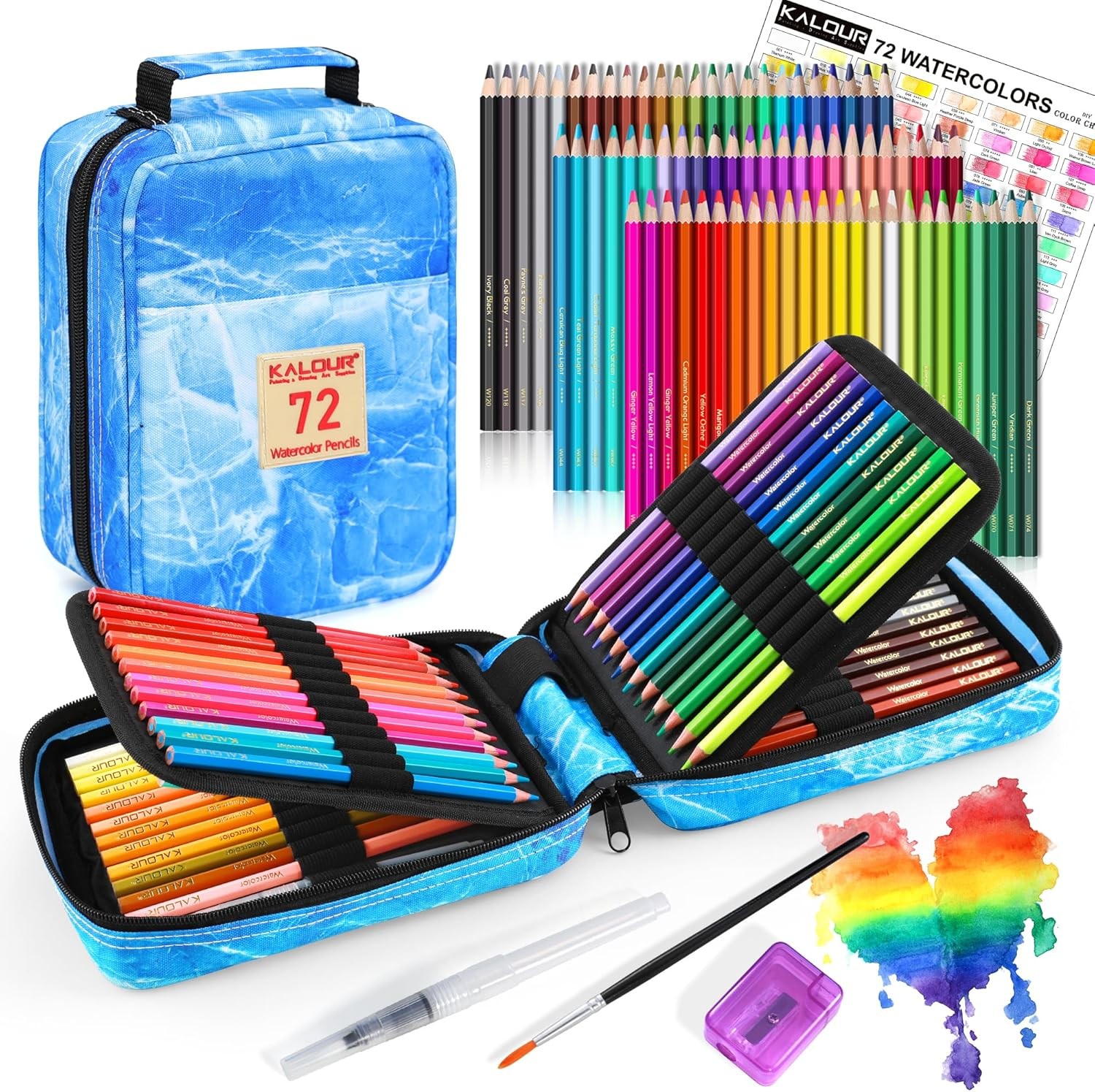 Professional Watercolor Pencils Set of 72 Studio Collection Artist Pencils Pre