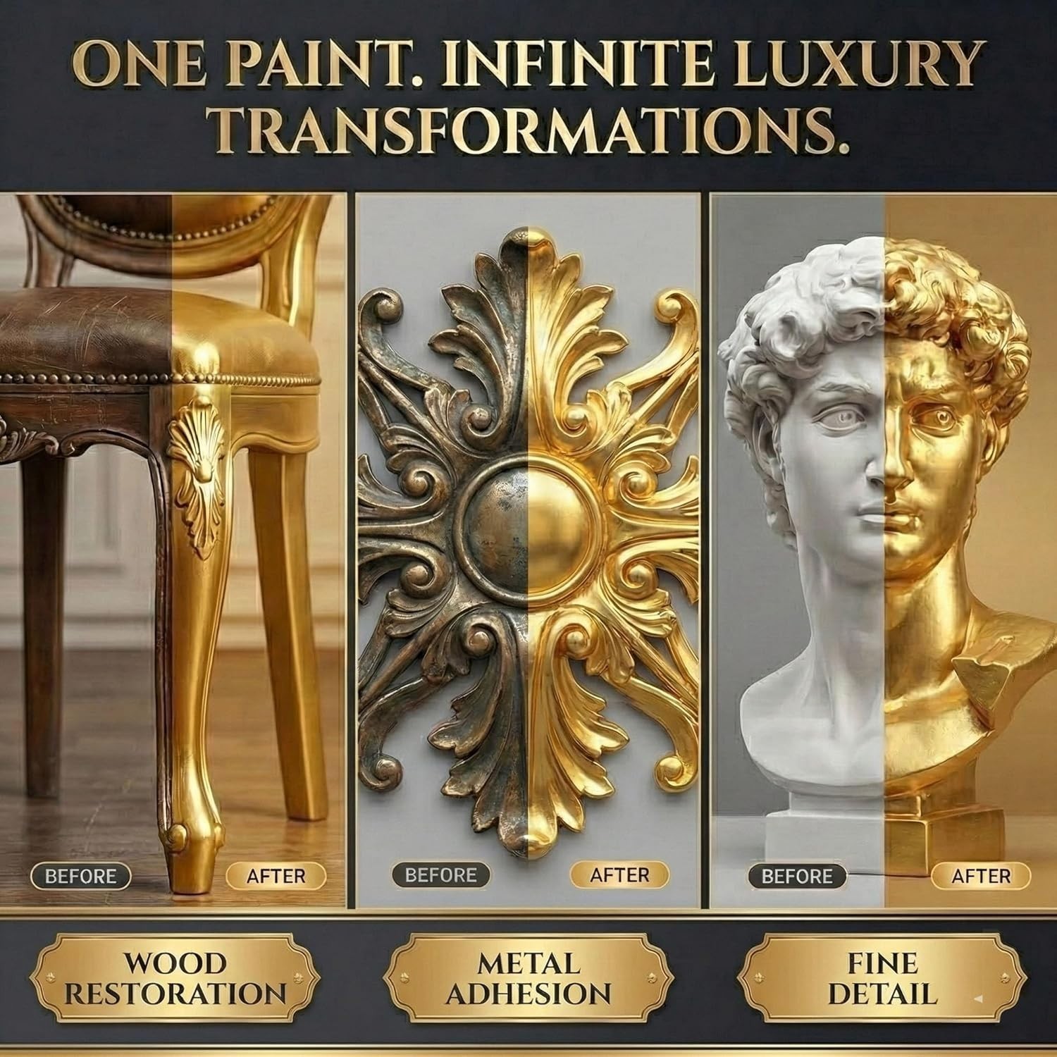Versatile Gold Leaf Paint Alternative
