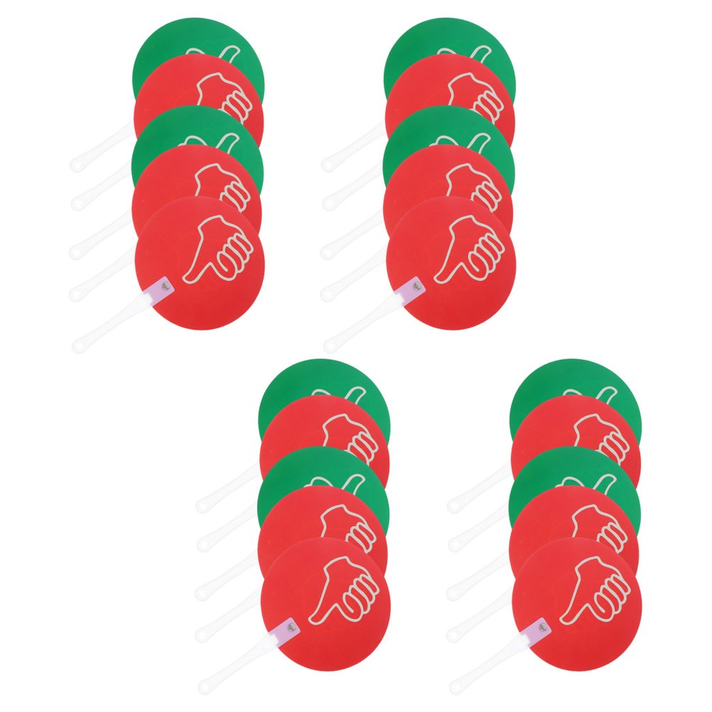 20 Pcs Classroom Interactive Tools Yes No Paddles Answer for Hand Display