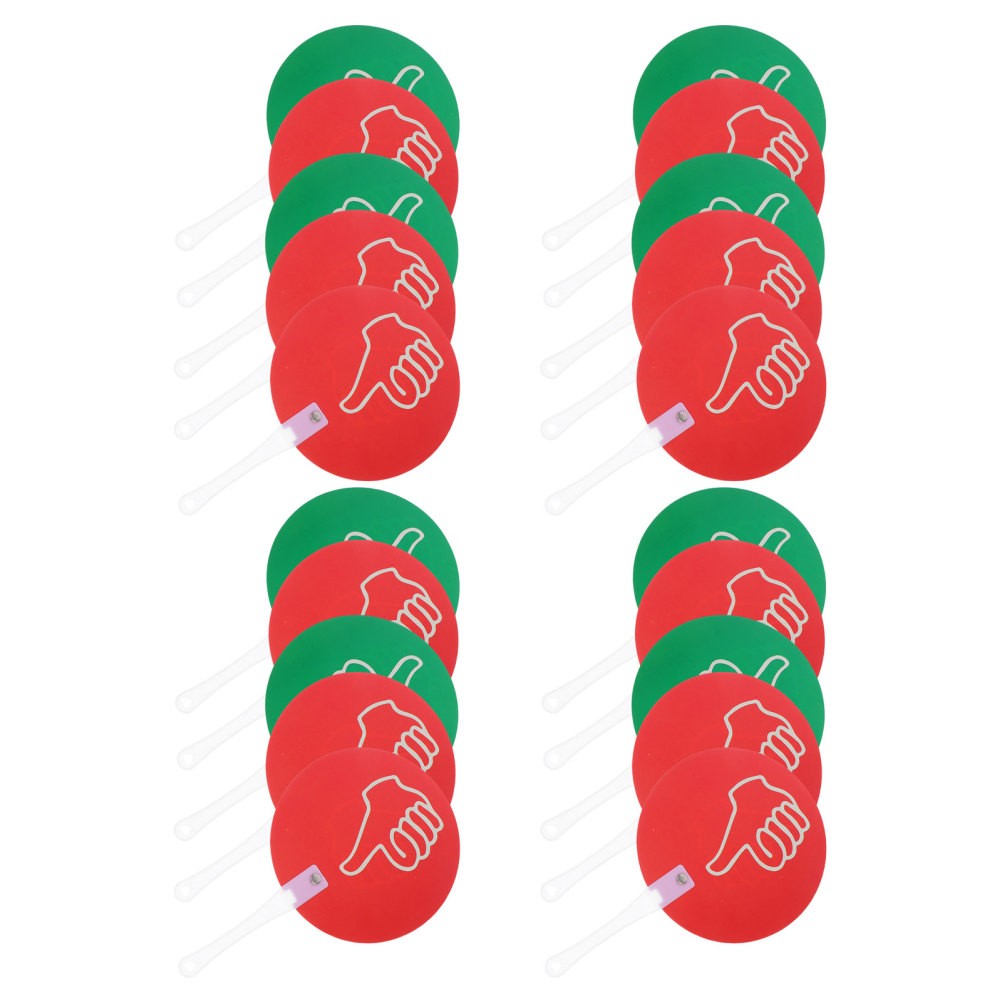 20 Pcs Classroom Interactive Tools Yes No Paddles Answer for Hand Display