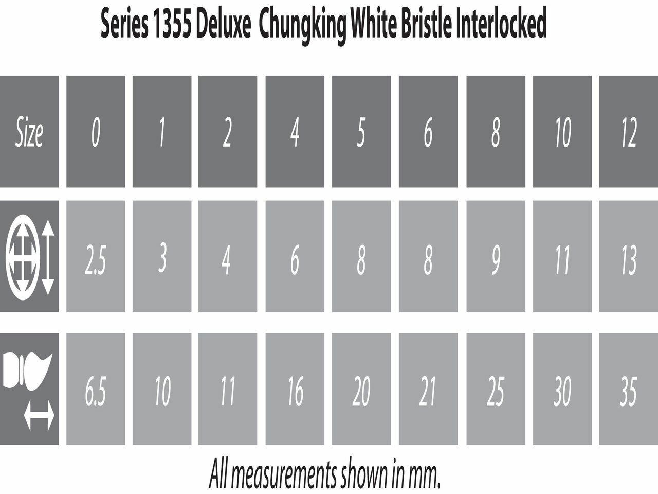 1355 Deluxe White Hog Bristle Chungking Round
