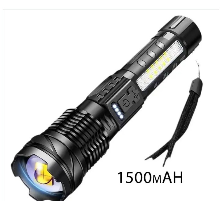 Tactical Flashlight – Military-Grade Aluminum Alloy & ABS, Zoomable Beam with 5