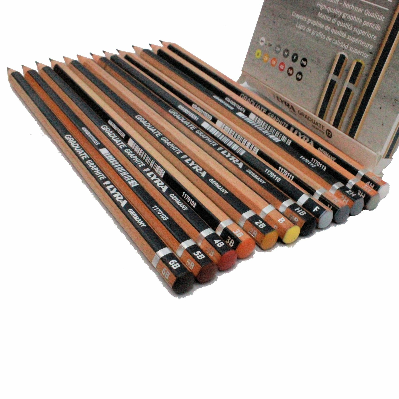 Lyra pencils set graduate graphite pencil box 12 pcs 4h 6b