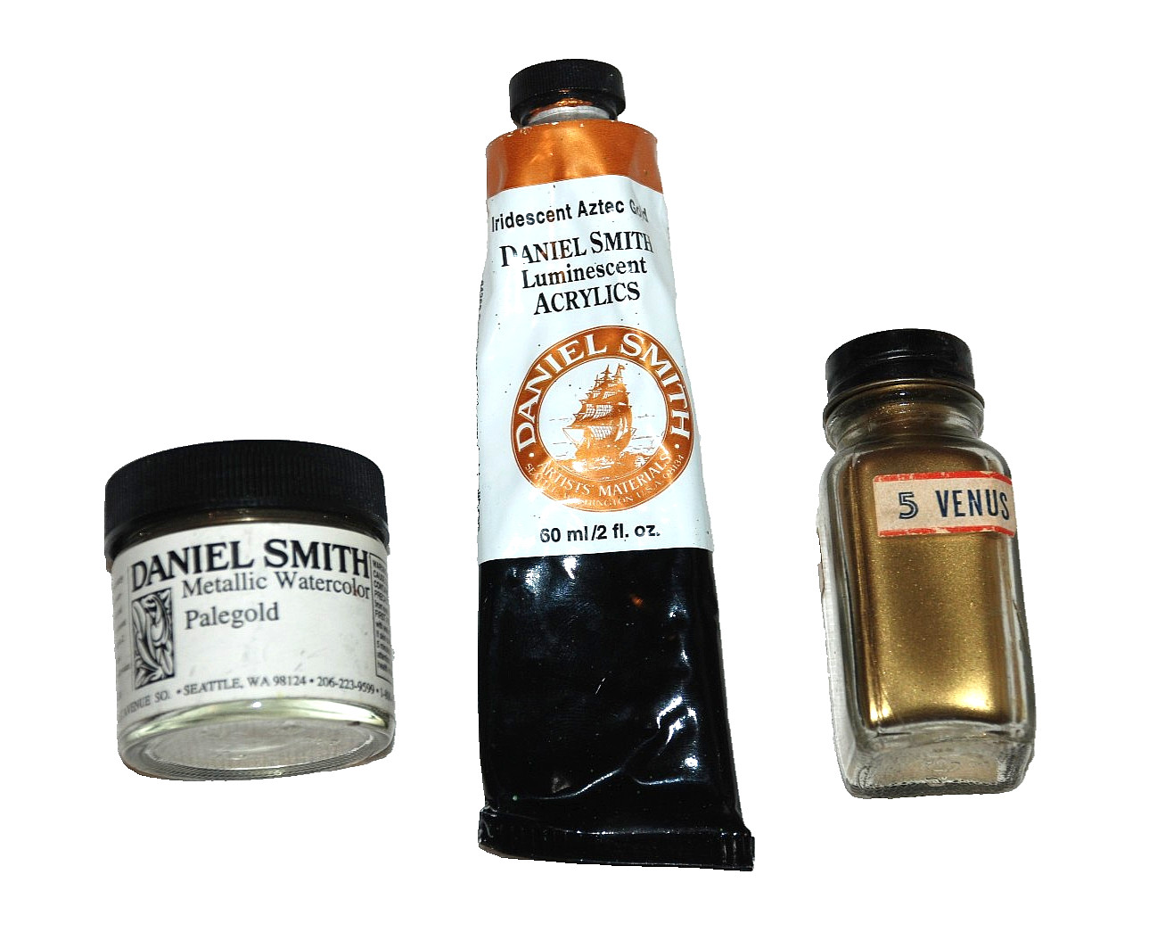 DANIEL SMITH Artists’ Watercolor Acrylic Venus Bronze Powder Metallic Gold Paint