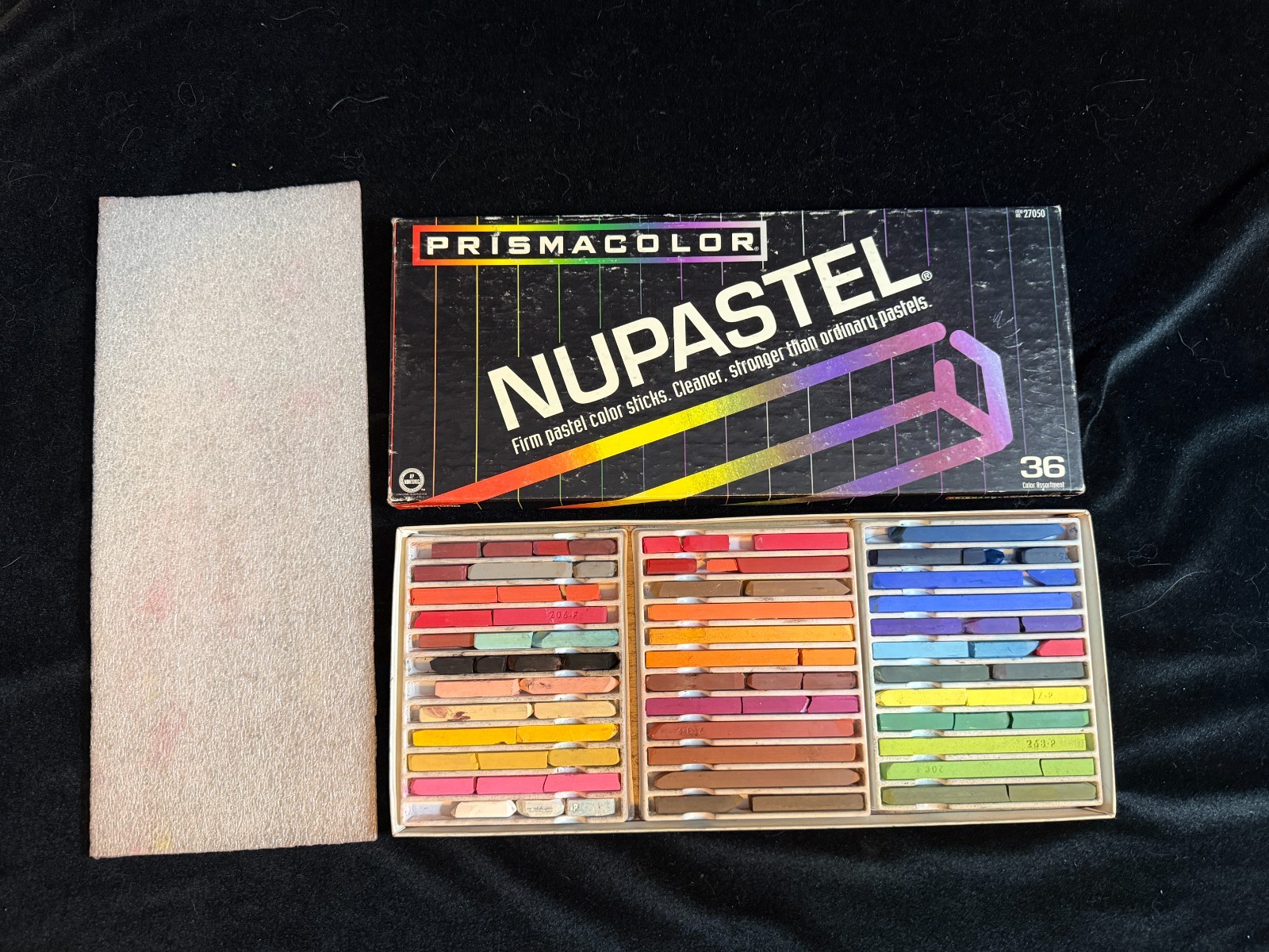 Vintage Set of 36 Prismacolor NUPASTEL Firm Pastel Sticks – Complete in Box USED