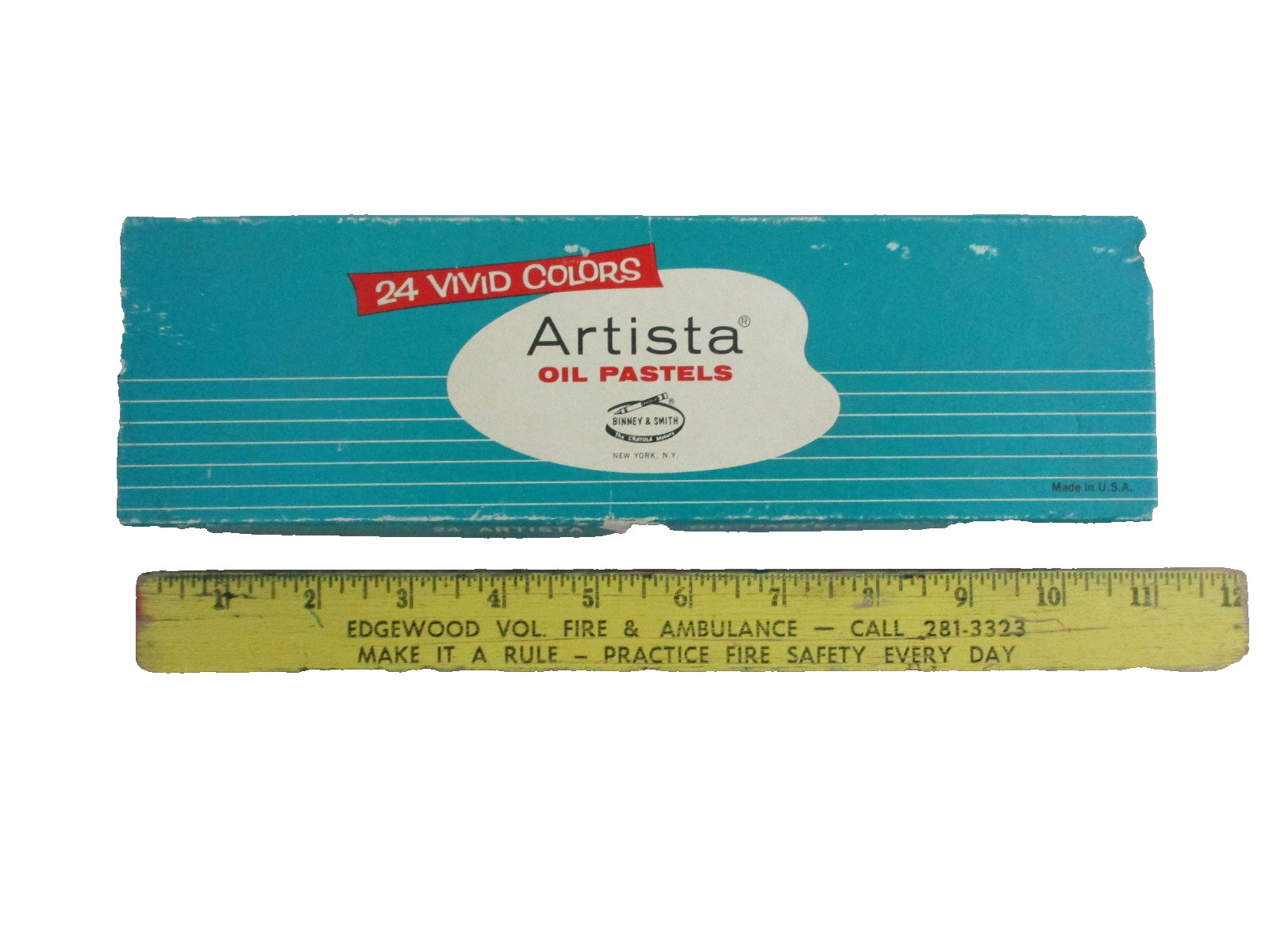 Vintage Artista Binney & Smith 24 Vivid Colors Oil Pastels Set Made in USA (G)