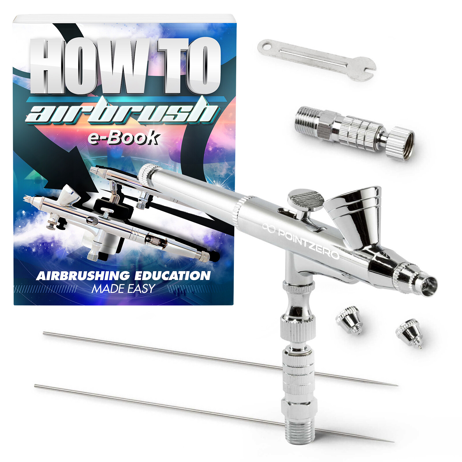Dual Action Airbrush Kit – 2cc with 3 Tips