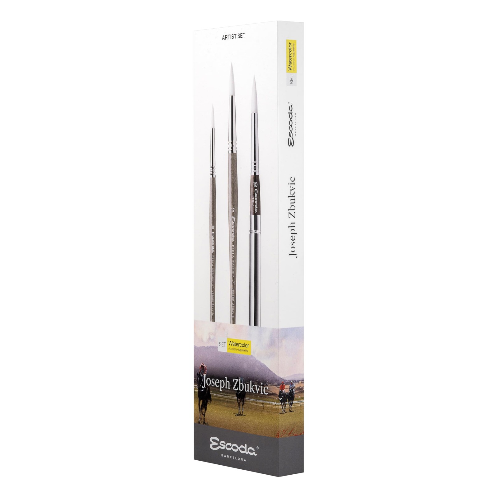 | Watercolour | Artist Set Joseph Zbukvic 1 | Size 8,10,12 | 3 Brushes | Synt…