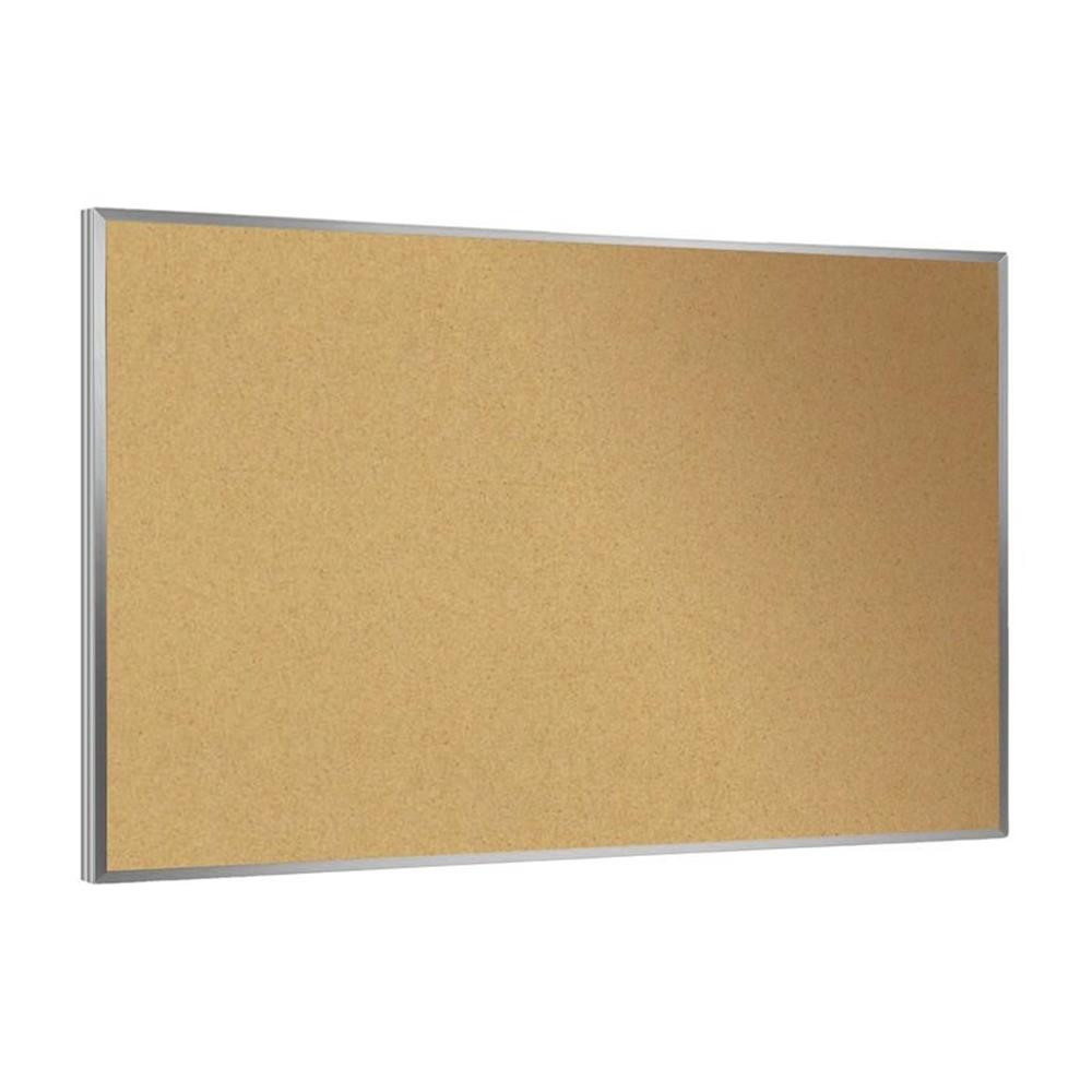 Ghent 36.0″ x 46.5″ Silver Aluminum Frame Natural Cork Bulletin Board