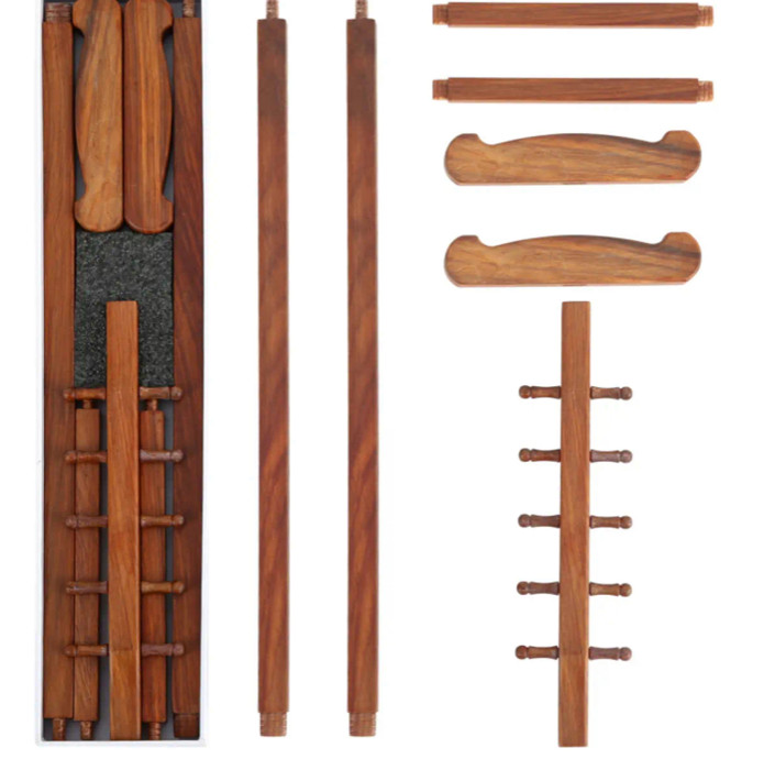 花梨木毛笔架 耐磨古风 拼装实木笔挂 （390*85cm) Calligraph Brush Holder (390*85CM) , US Seller