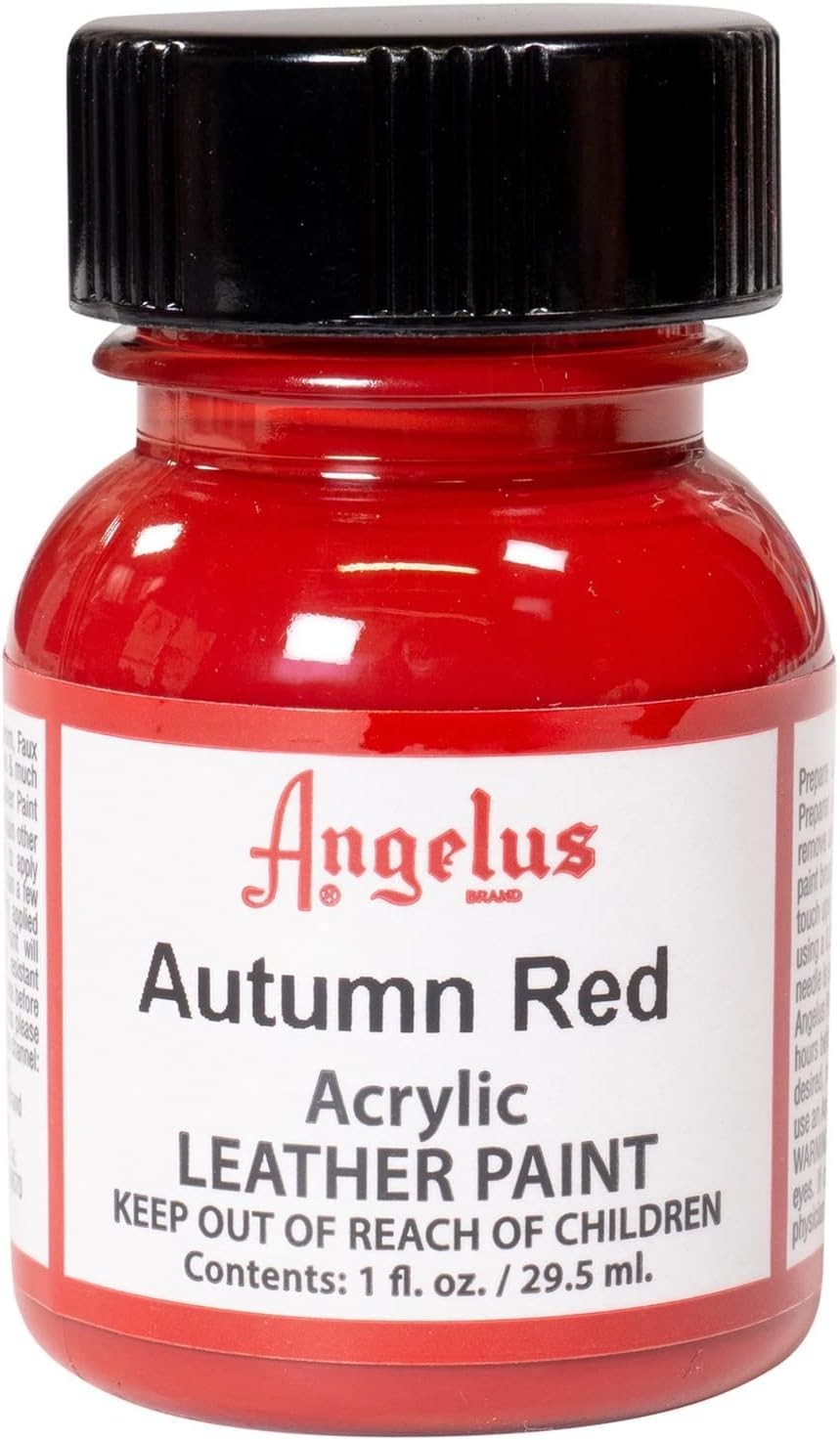 Angelus Acrylic Leather Paint, 1 Fl Oz Pack of 1, Autumn Red