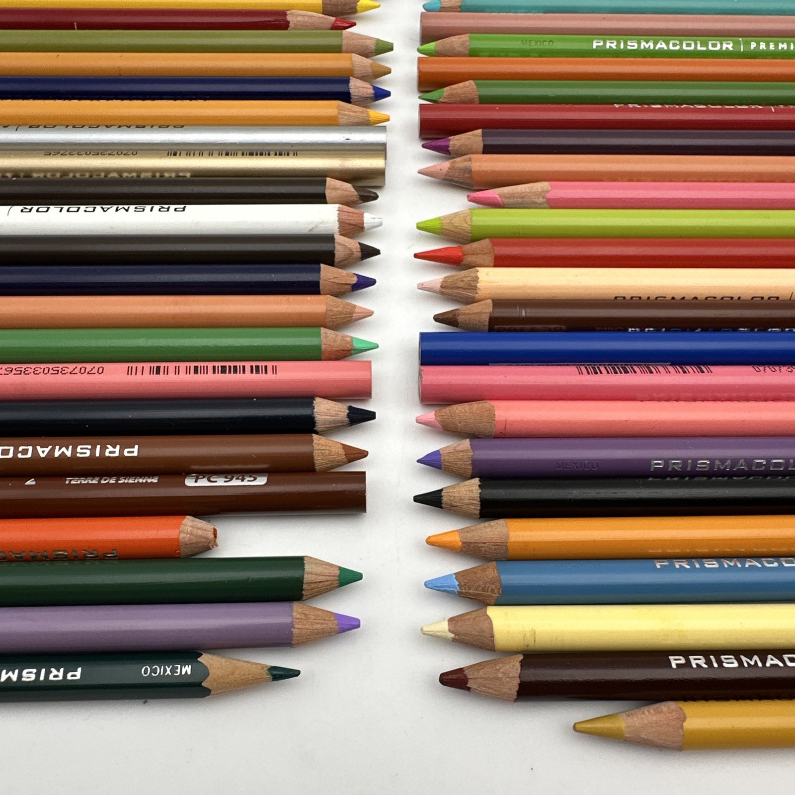 PRISMACOLOR Premier Pencils Lot Of 53, 11 New, 42 Used ~Short Is 6”. longest 7”