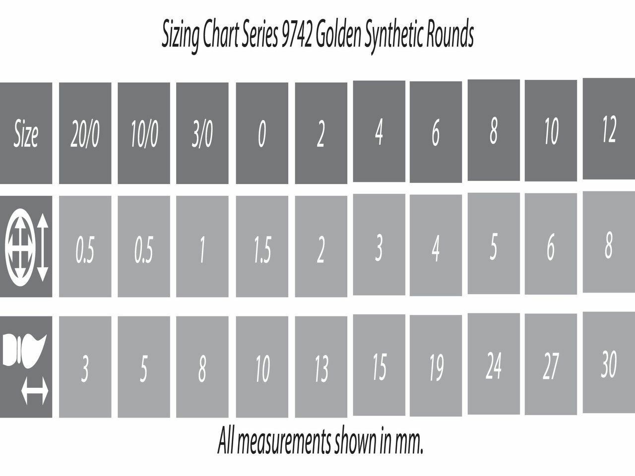 9742 Student Golden Synthetic Round Brush