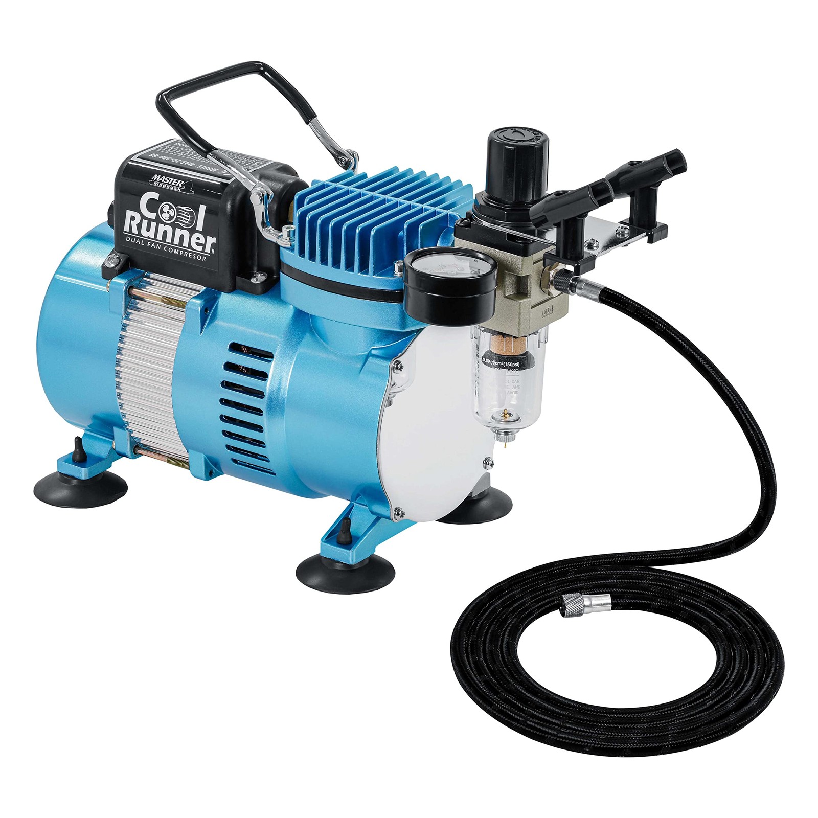 Air Brush Kit Compressor TC-320 1/5 HP Cool Runner II Dual Fan Master Airbrush