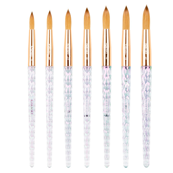 Kiara Sky Acrylic Kolinsky Nail Brushes Size 8-20 Nail Art Fast Shipping