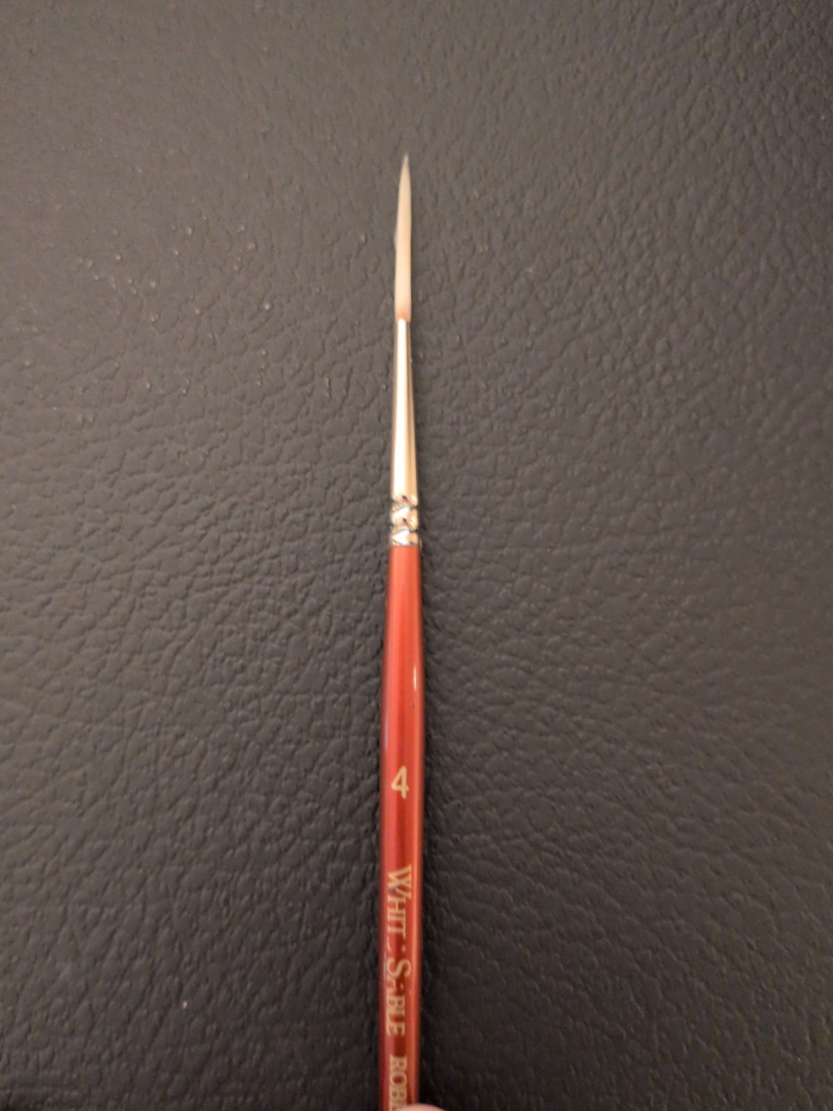 Vintage Robert Simmons White Sable Series 750 Fine Point Paint Brush Size 4