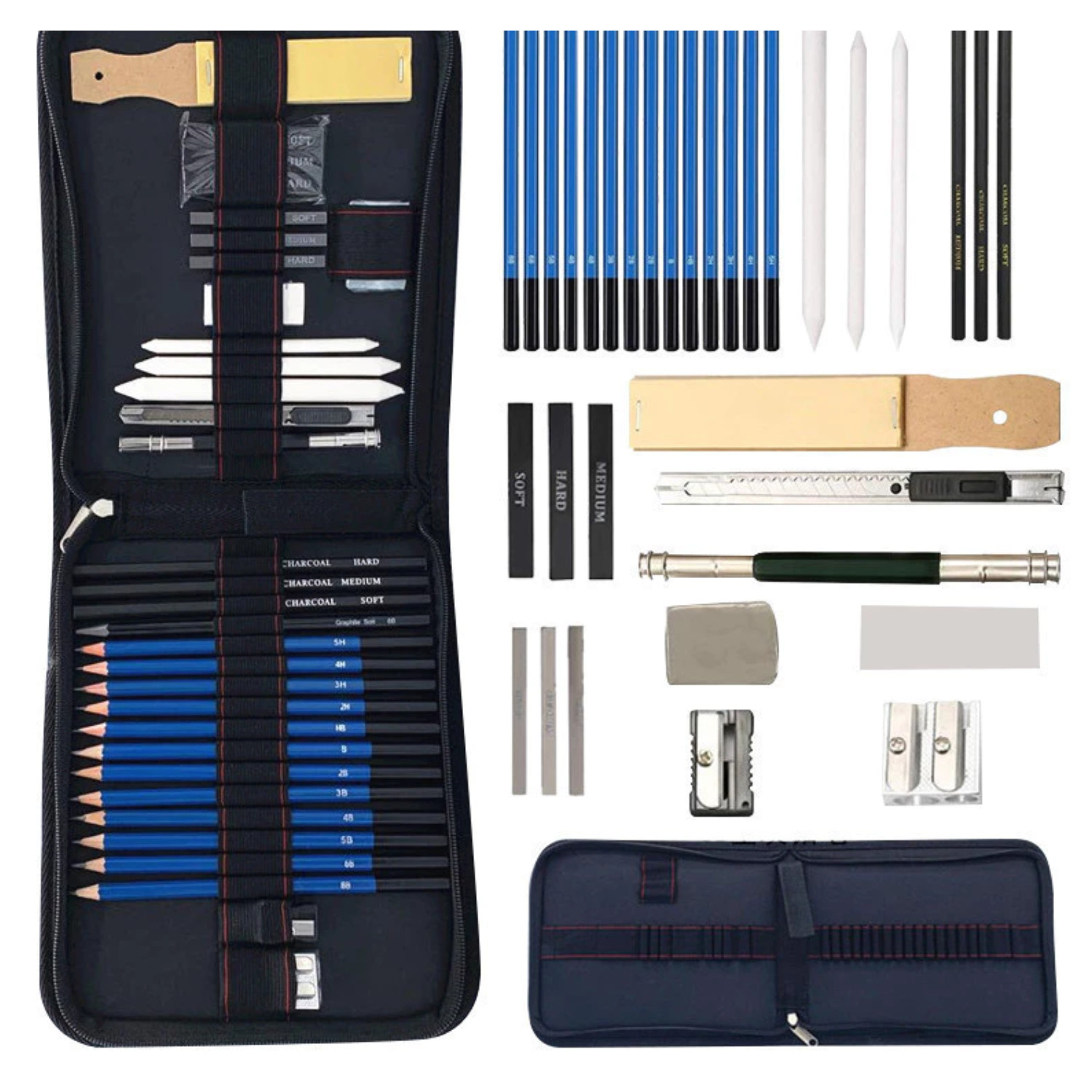 32pcs H&B Sketching Pencils Drawing and Sketch Kit Set Charcoal Pencil Art Paint