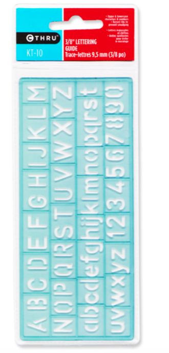 LETTERING GUIDE COMBO SET 3/8″ 10mm 3/4″ 18mm 1-1/8″ 30mm CAPITAL LOWER NUMBER