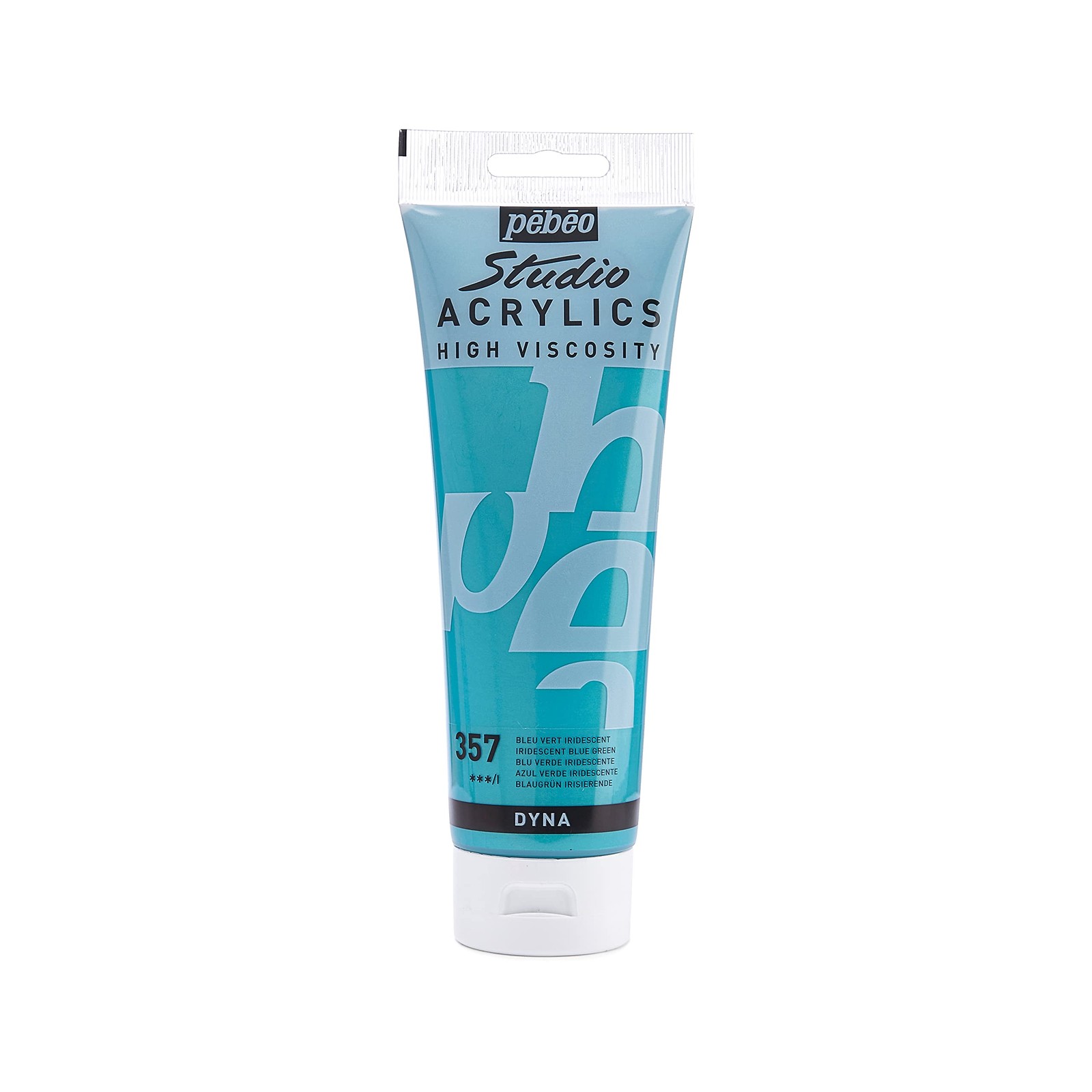 Studio Acrylics High Viscosity Iridescent Blue Green 250 ml 8.45 Fl Oz