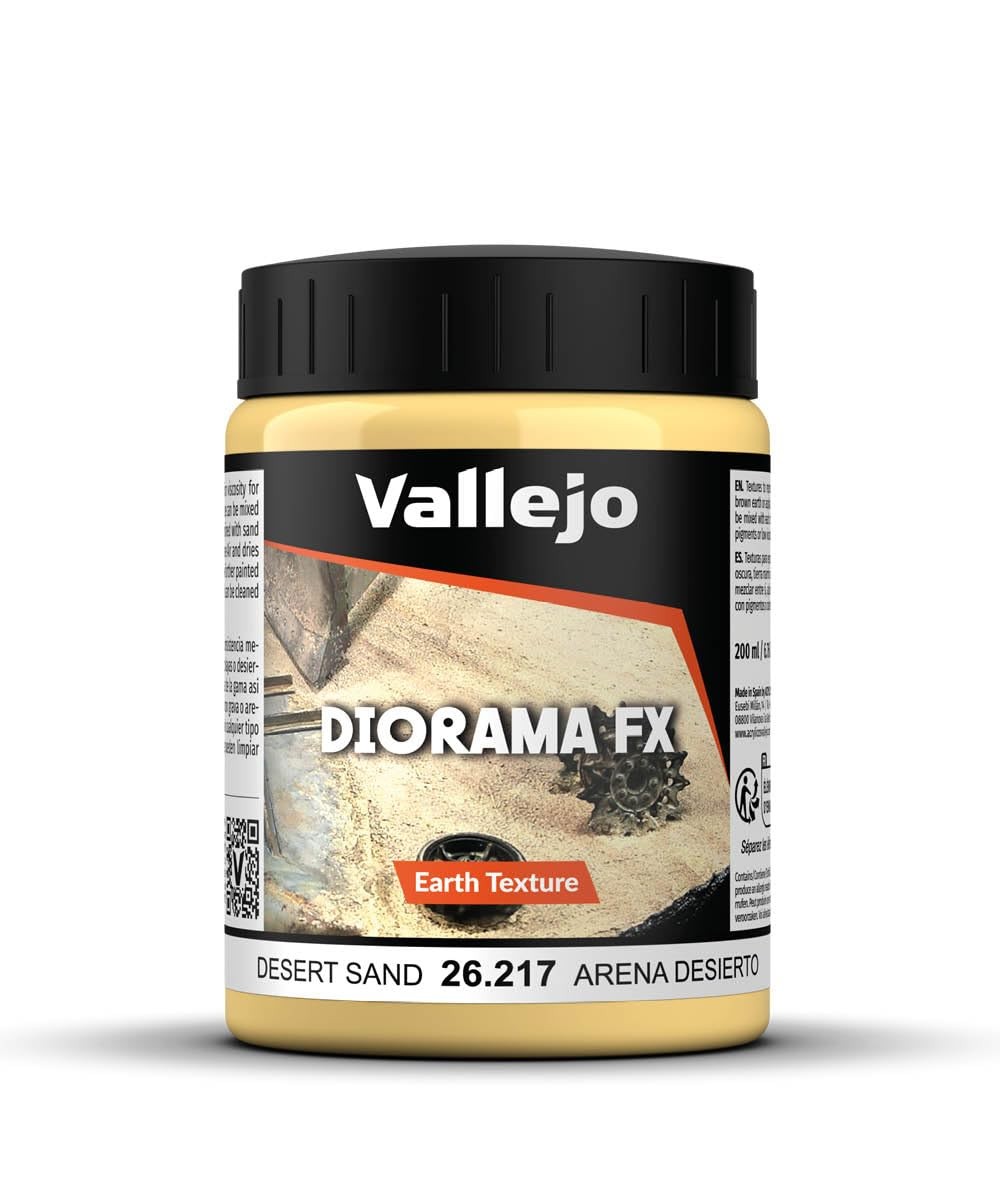 Vallejo – Diorama FX Earth Textures | Desert Sand 200 ml (6.76 fl.oz.) | Premium